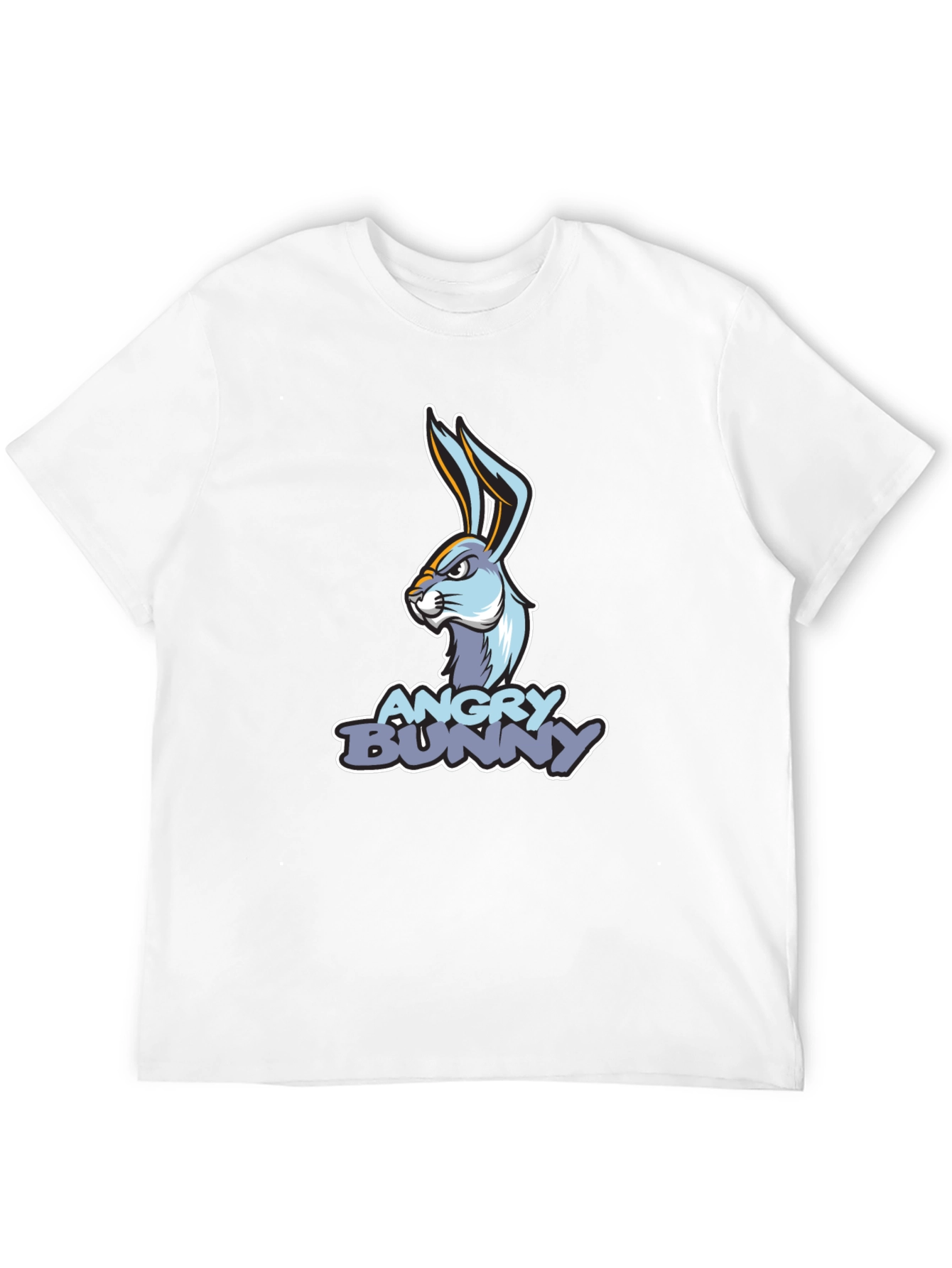 Angry Bunny Graphic T-Shirt - Black Cotton Tee