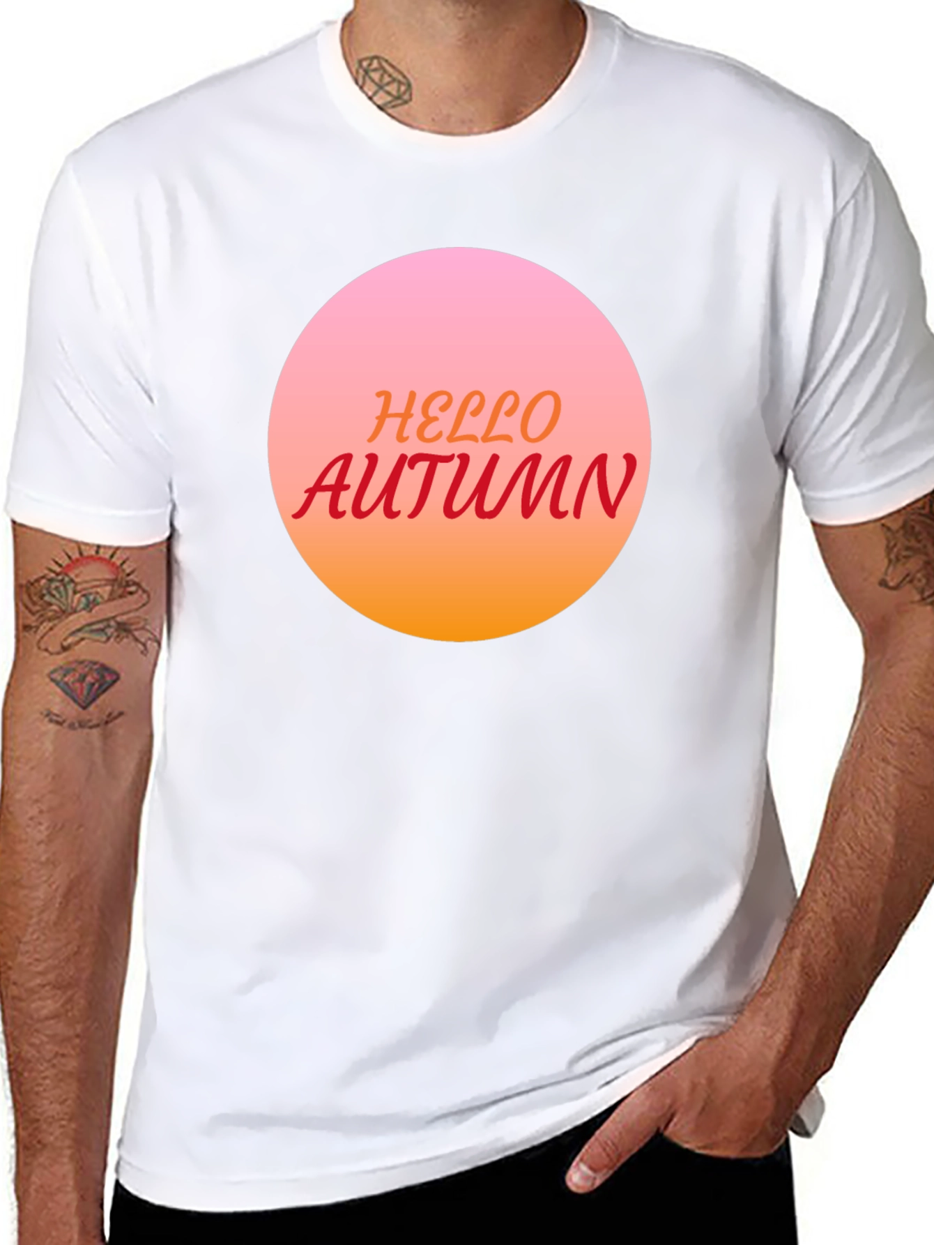 Hello Autumn Crew Neck T-Shirt