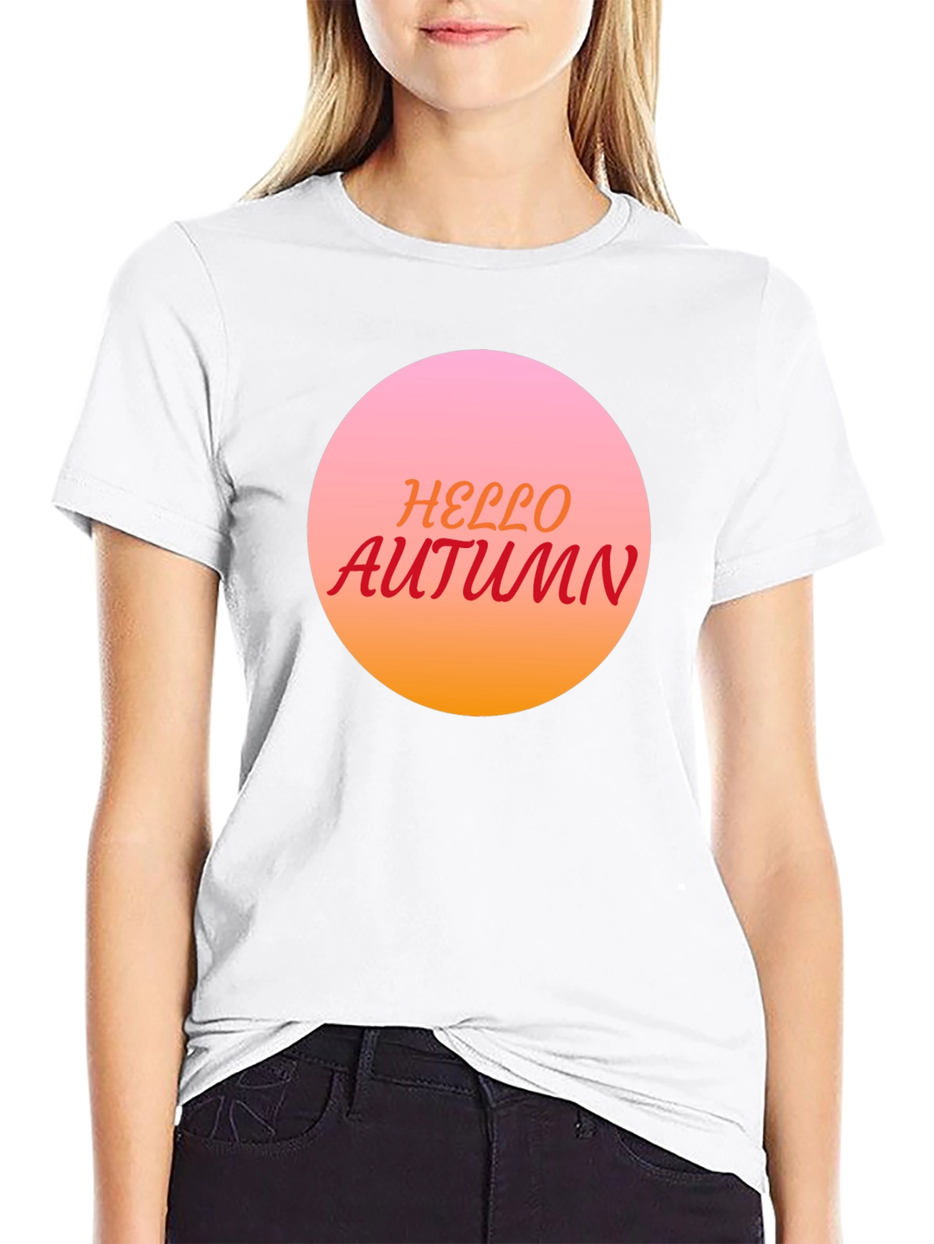 Hello Autumn Crew Neck T-Shirt
