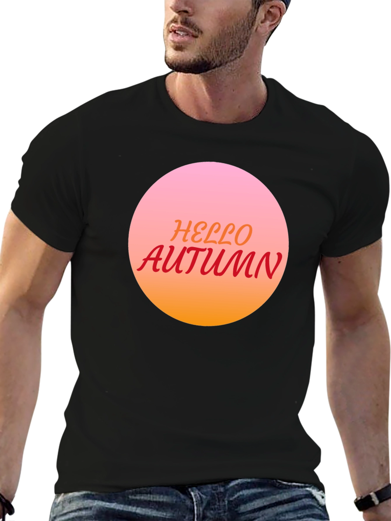 Hello Autumn Crew Neck T-Shirt
