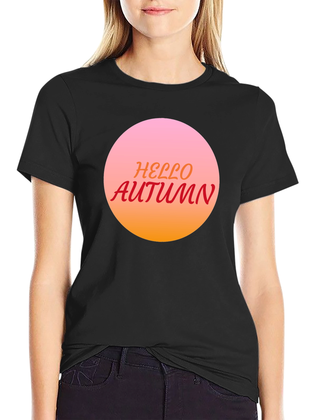 Hello Autumn Crew Neck T-Shirt