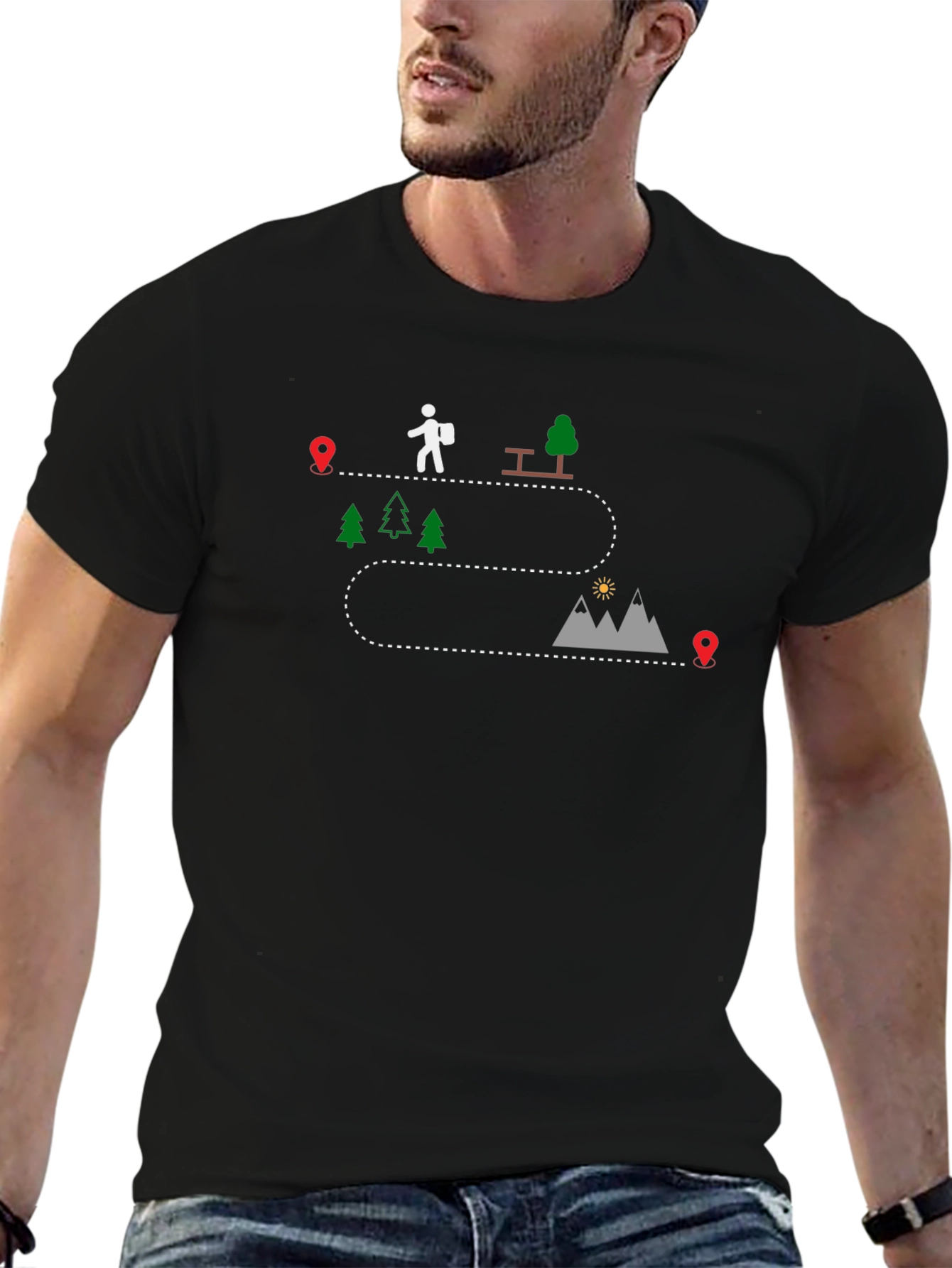 Adventure Route Black T-Shirt