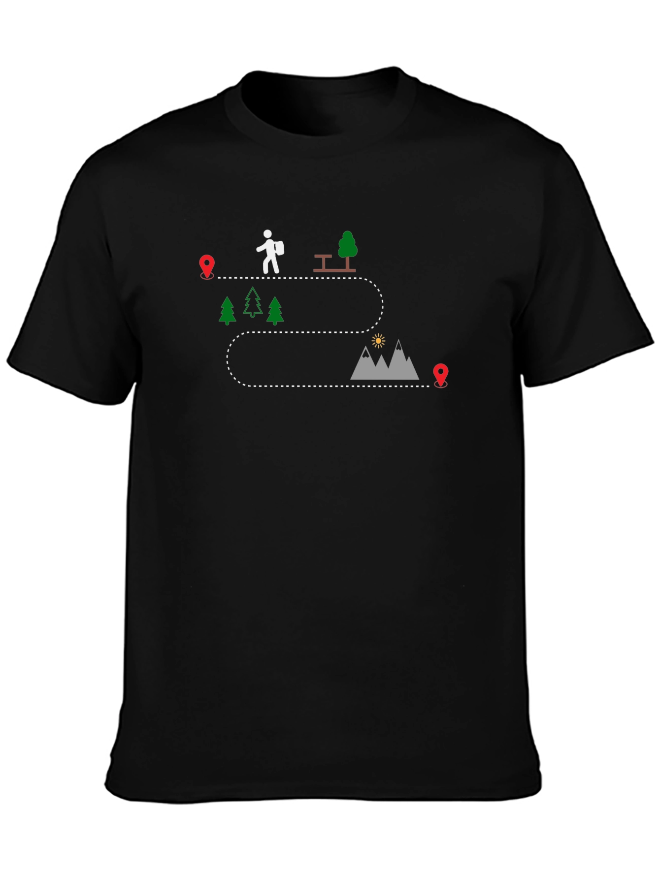 Adventure Route Black T-Shirt