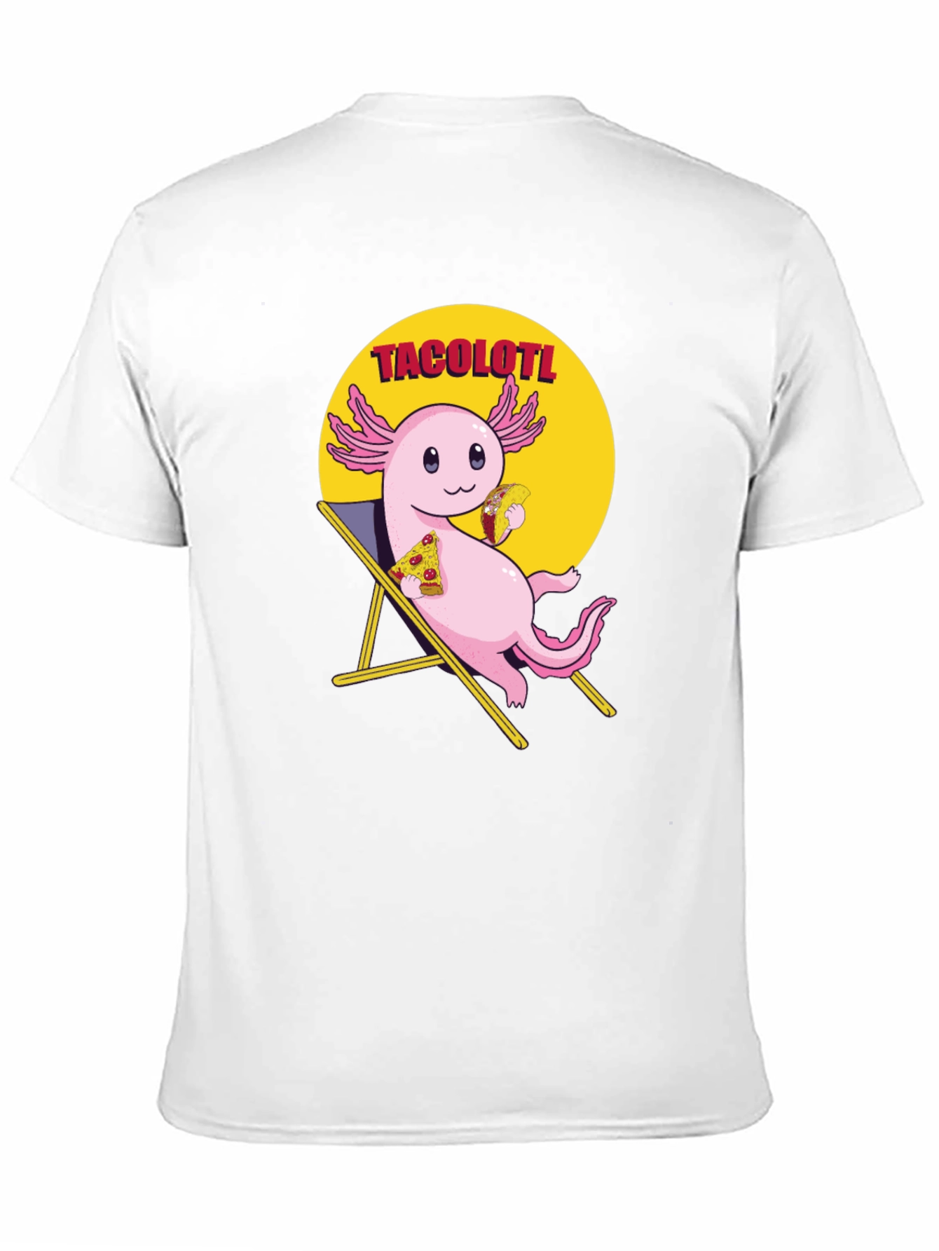 Axolotl Taco Pizza Black T-Shirt