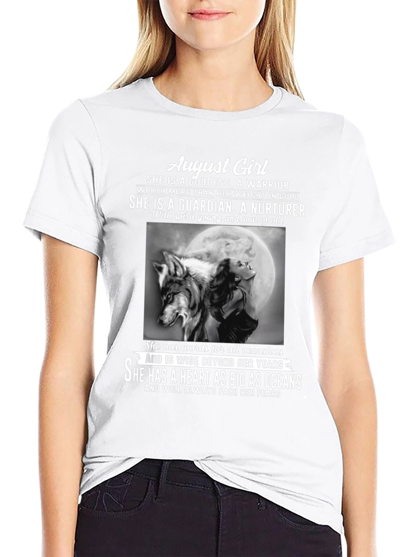 August Girl Wolf Graphic T-Shirt