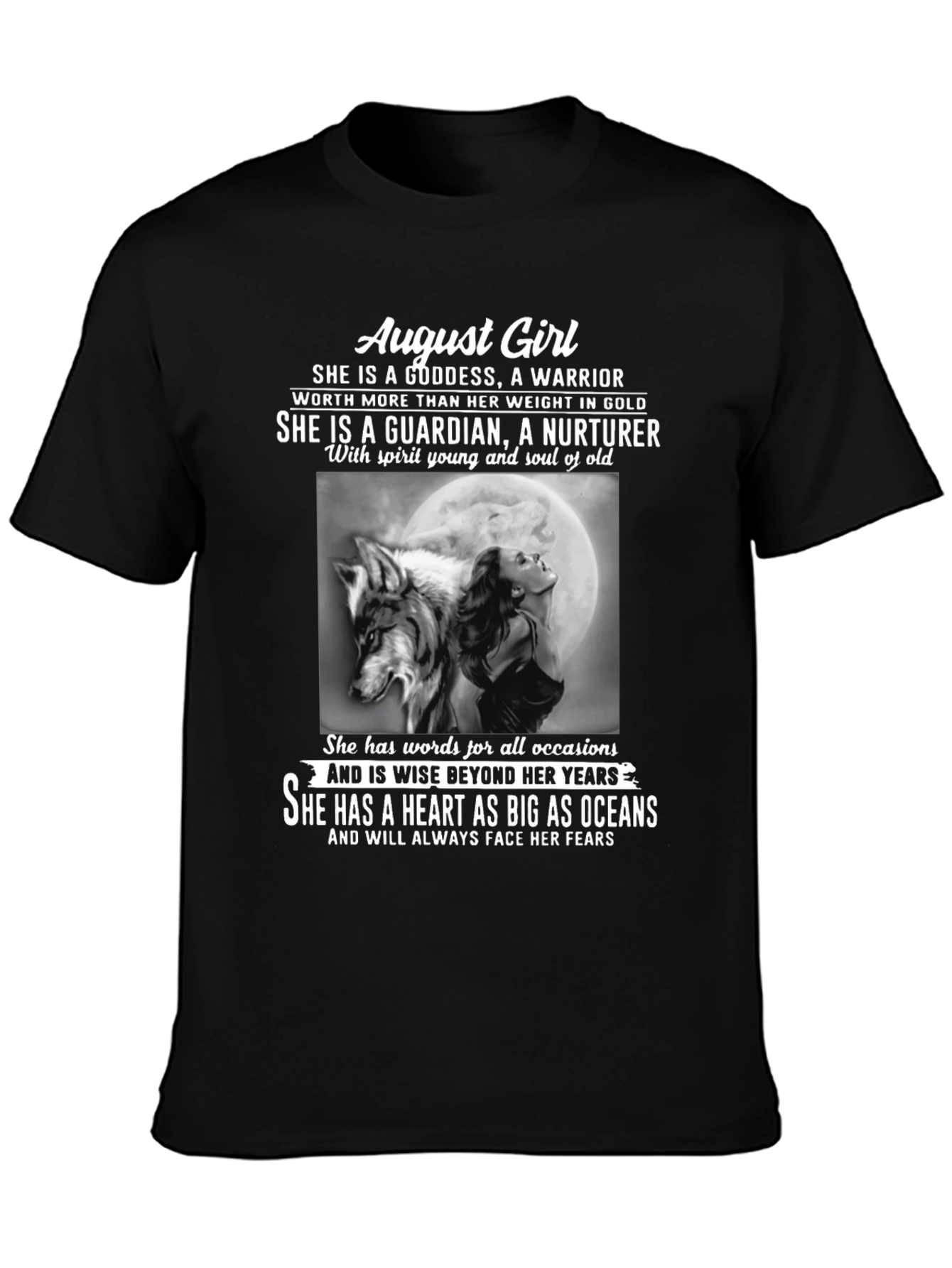 August Girl Wolf Graphic T-Shirt