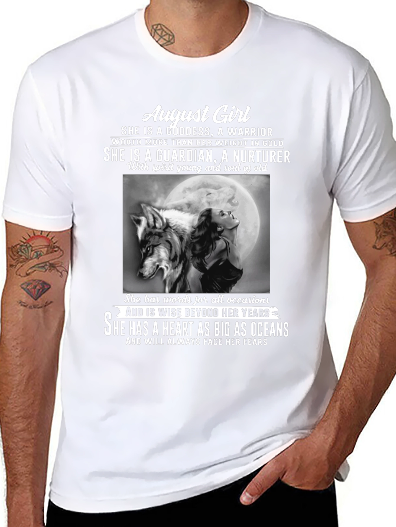 August Girl Wolf Graphic T-Shirt
