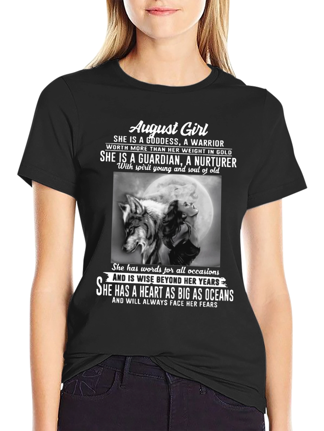 August Girl Wolf Graphic T-Shirt