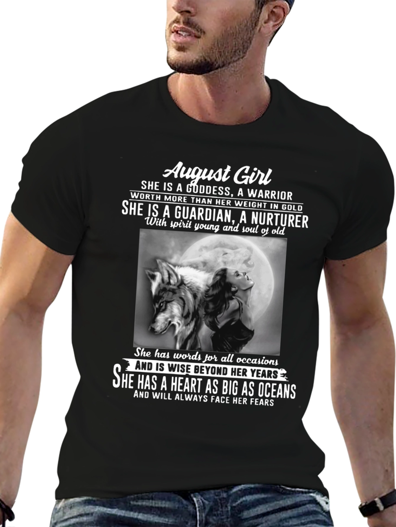 August Girl Wolf Graphic T-Shirt