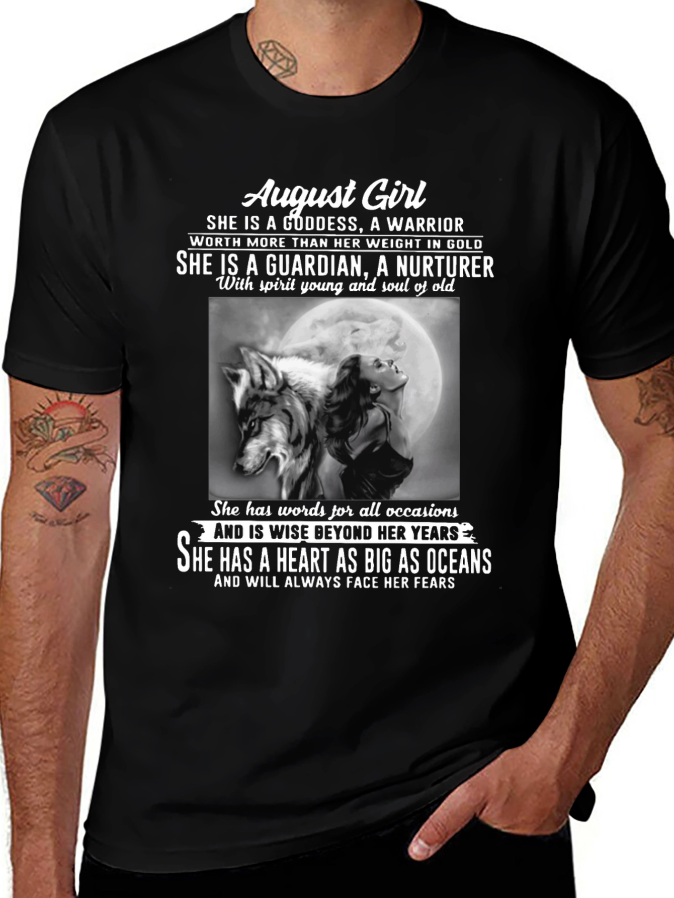 August Girl Wolf Graphic T-Shirt