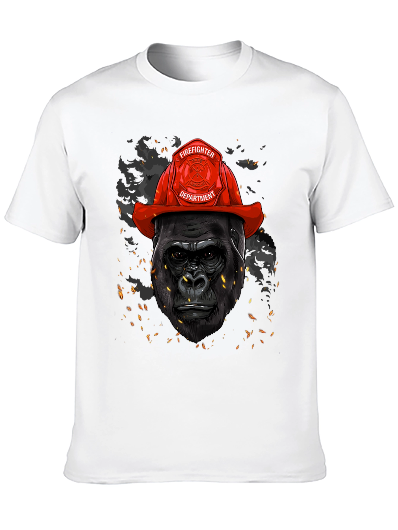 Gorilla Firefighter Graphic T-Shirt