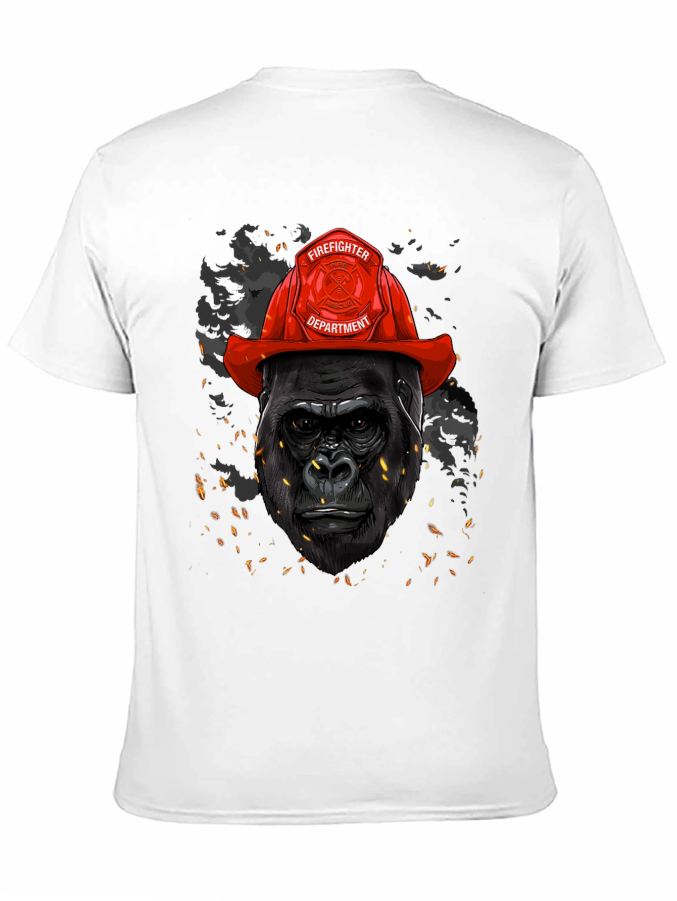 Gorilla Firefighter Graphic T-Shirt