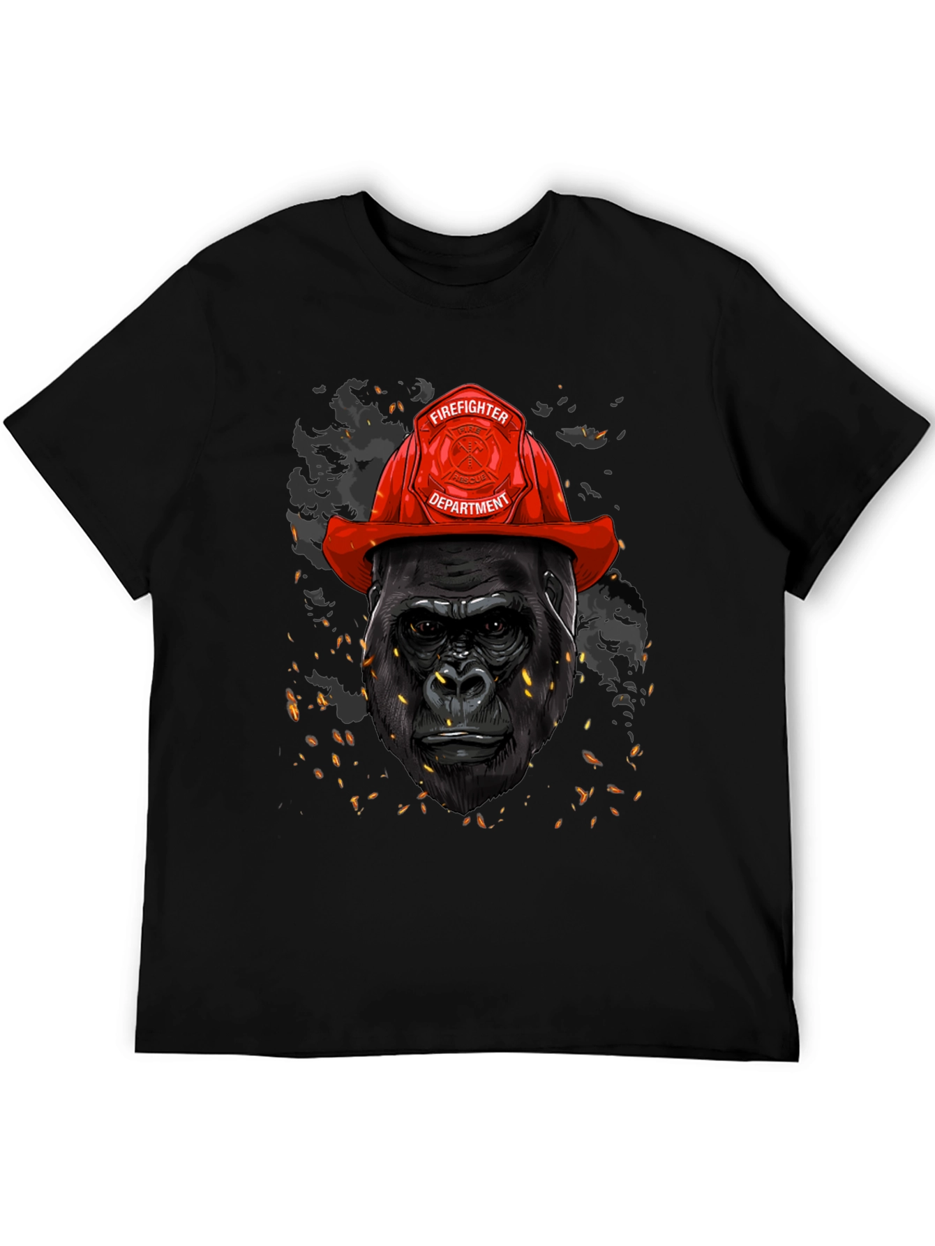 Gorilla Firefighter Graphic T-Shirt