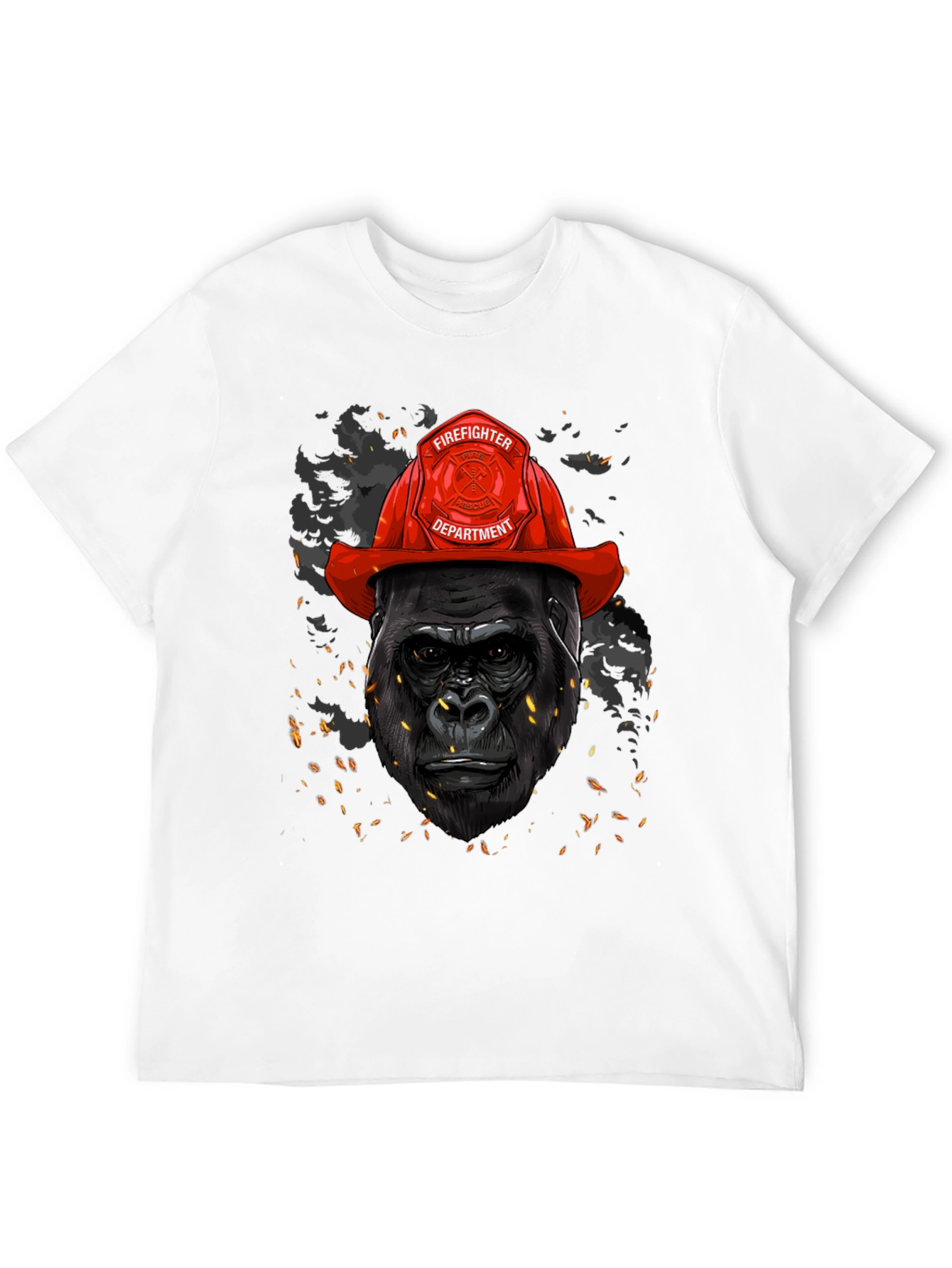 Gorilla Firefighter Graphic T-Shirt