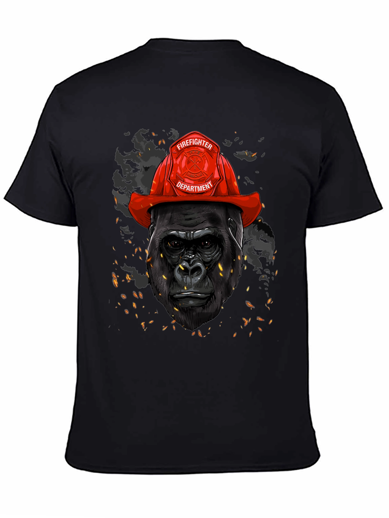 Gorilla Firefighter Graphic T-Shirt