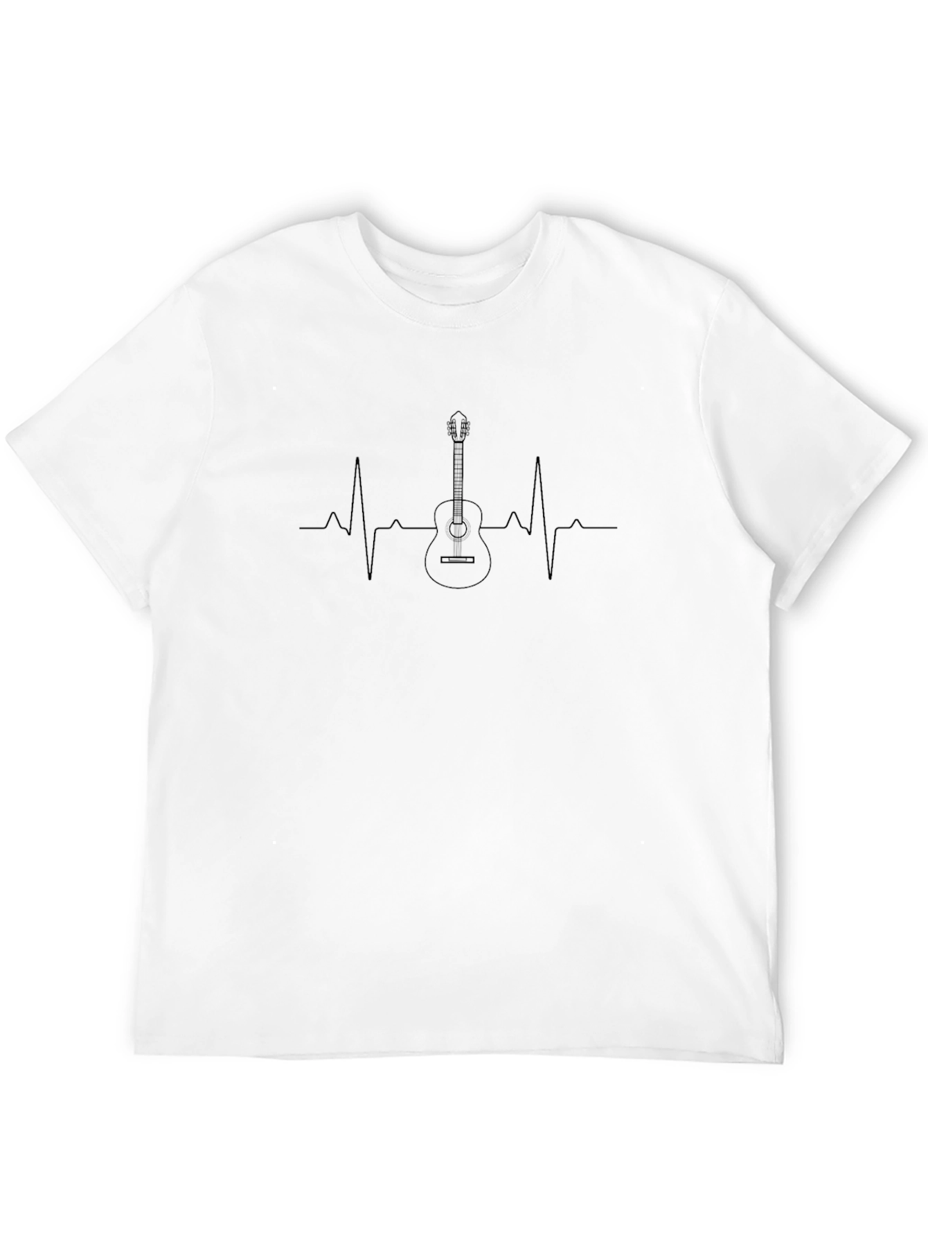 Guitar Heartbeat Graphic Tee - Musician T-Shirt