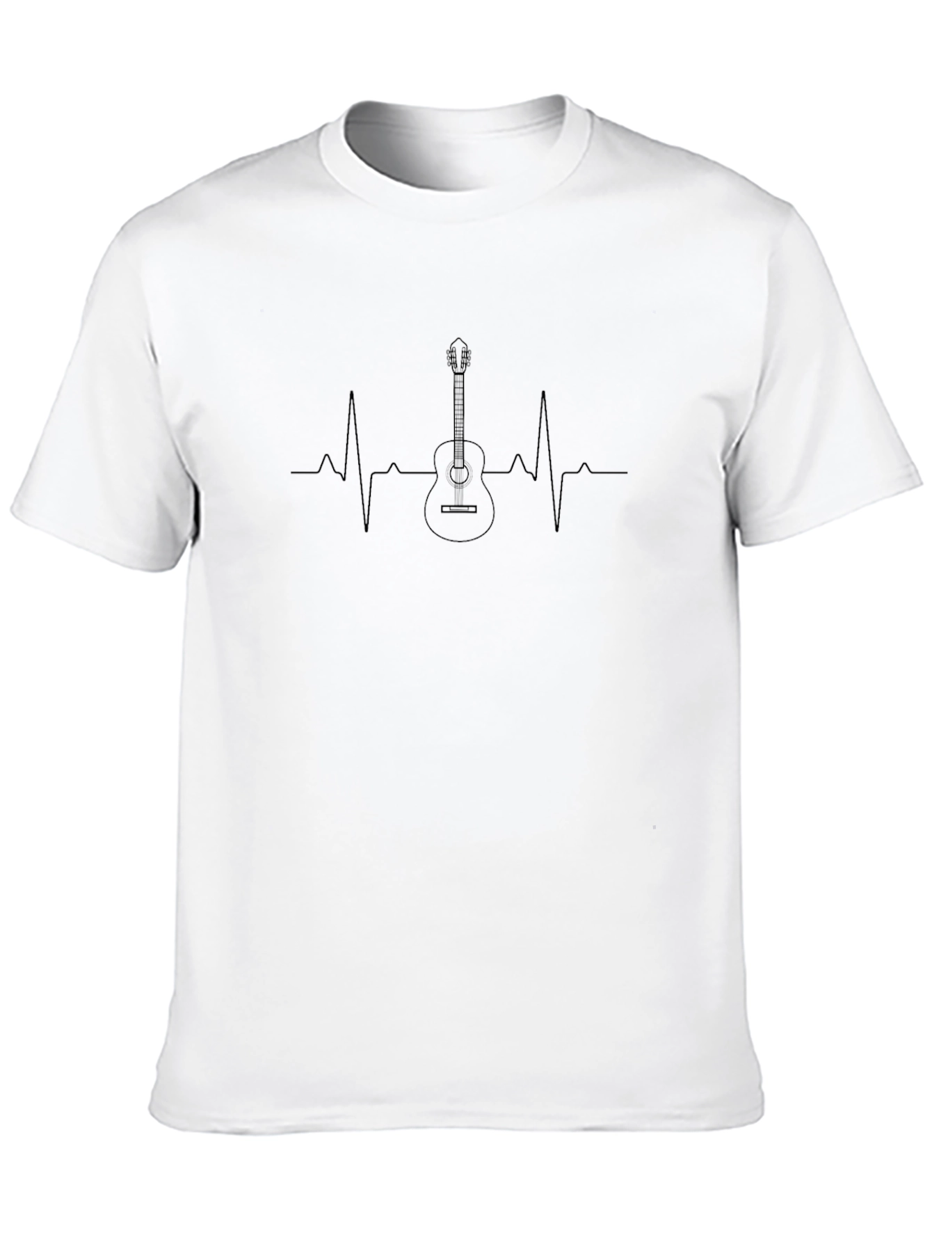 Guitar Heartbeat Graphic Tee - Musician T-Shirt
