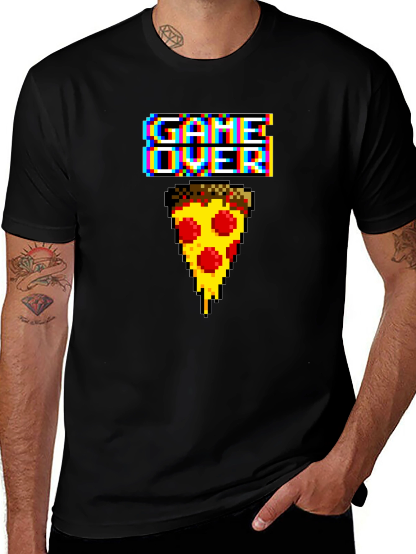 Game Over Pizza Graphic Tee