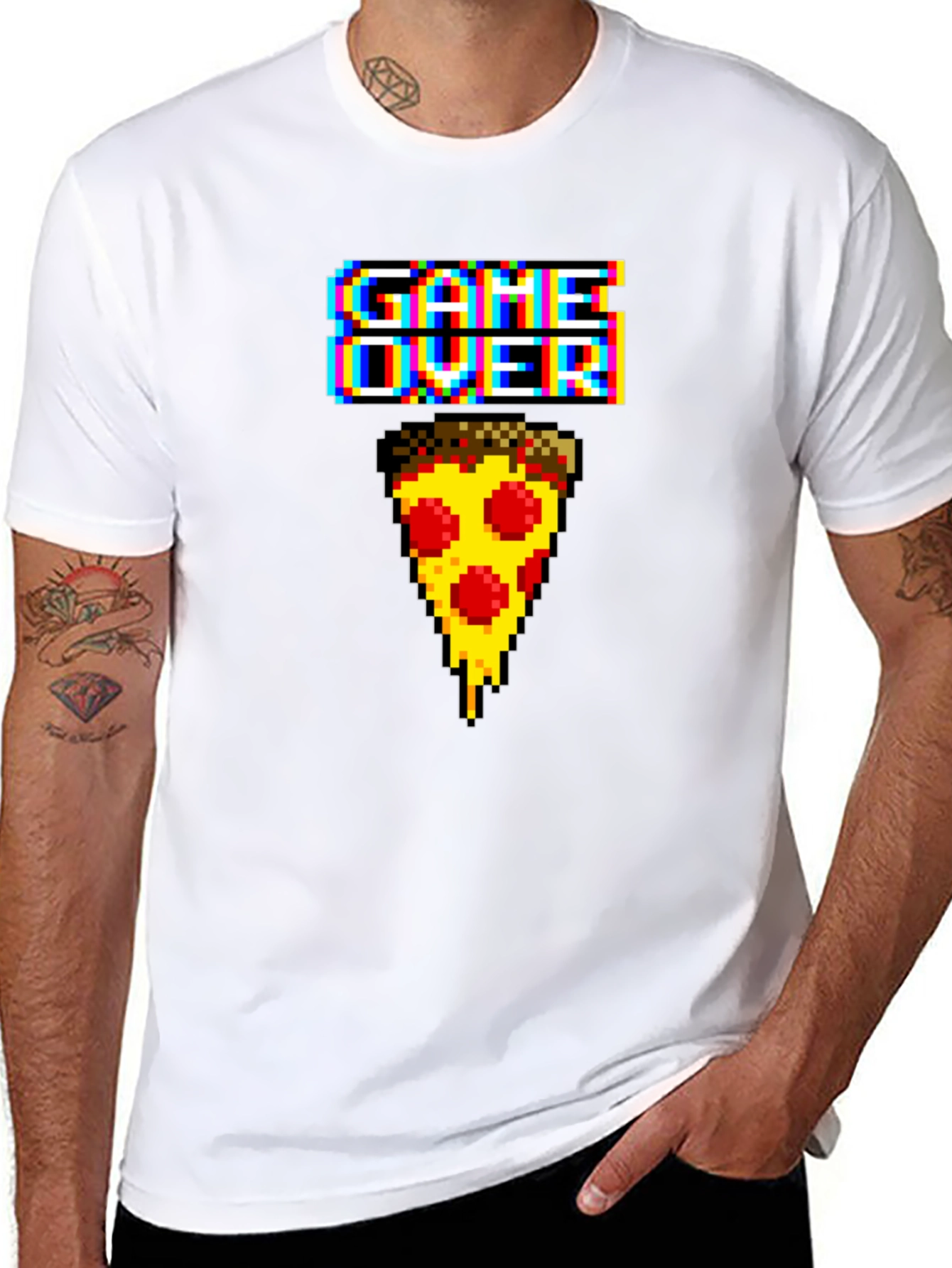 Game Over Pizza Graphic Tee