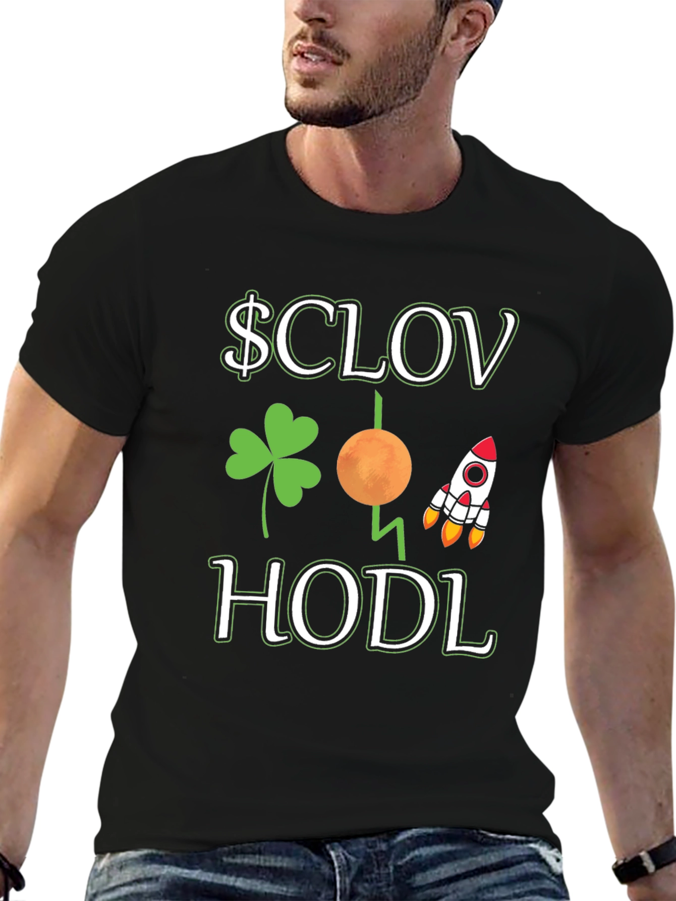 $CLOV HODL T-Shirt - Clover Health to the Moon!