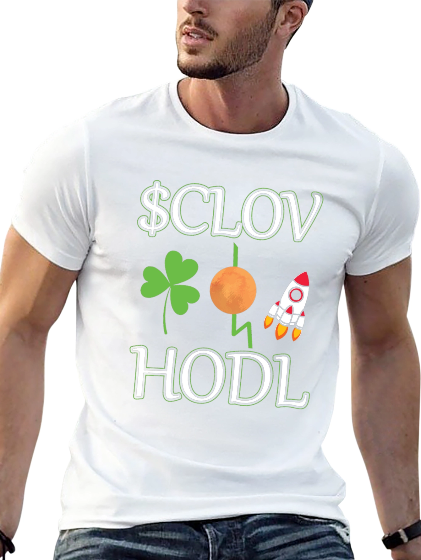 $CLOV HODL T-Shirt - Clover Health to the Moon!
