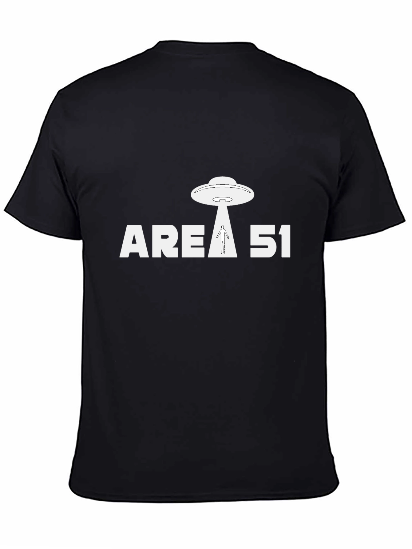 Area 51 UFO Abduction Graphic Tee - Black