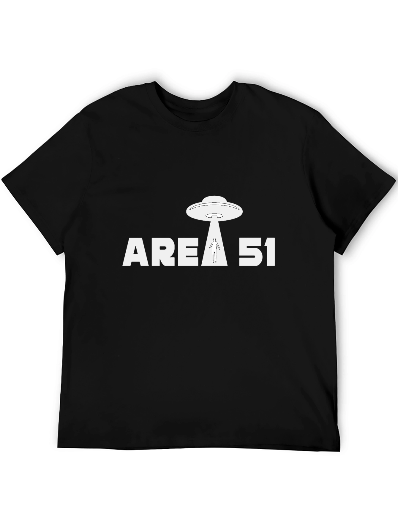 Area 51 UFO Abduction Graphic Tee - Black