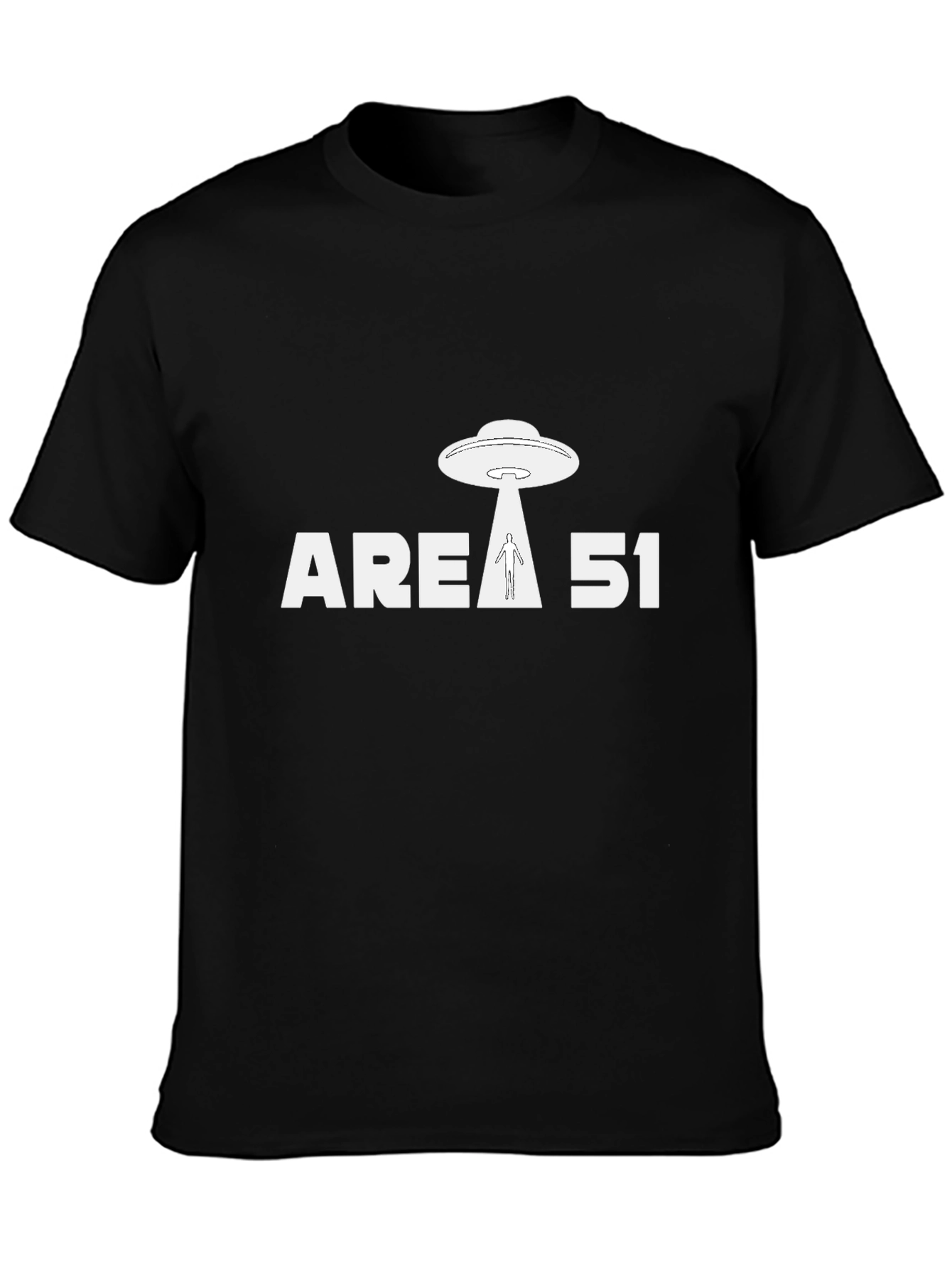 Area 51 UFO Abduction Graphic Tee - Black