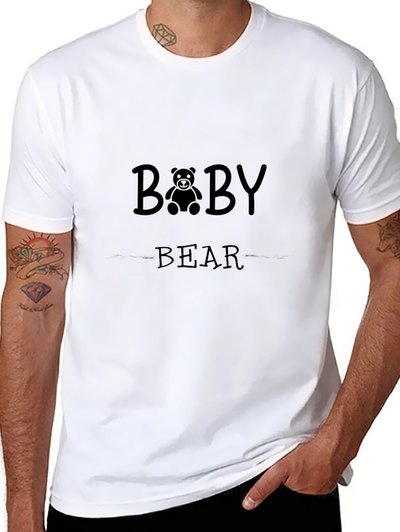 Baby Bear Black T-Shirt - Soft Cotton Tee