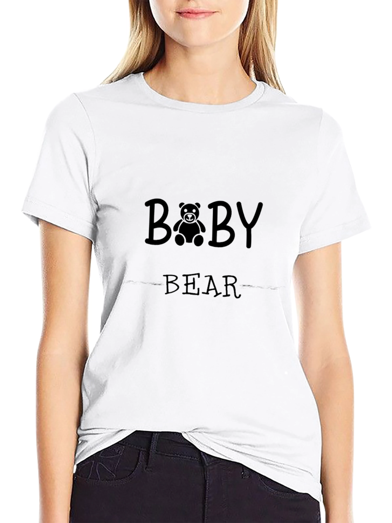Baby Bear Black T-Shirt - Soft Cotton Tee