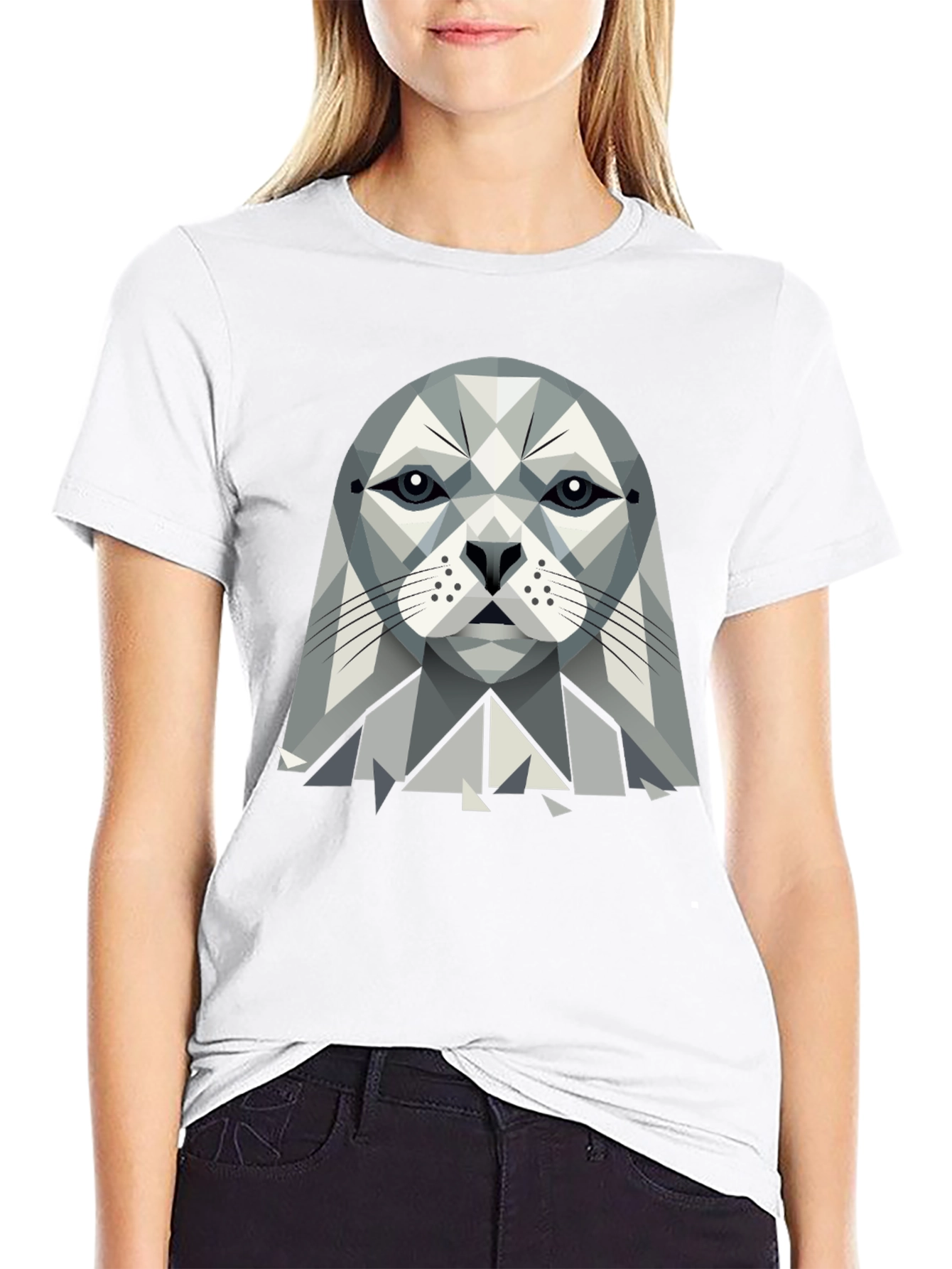 Geometric Seal T-Shirt - Modern Graphic Tee