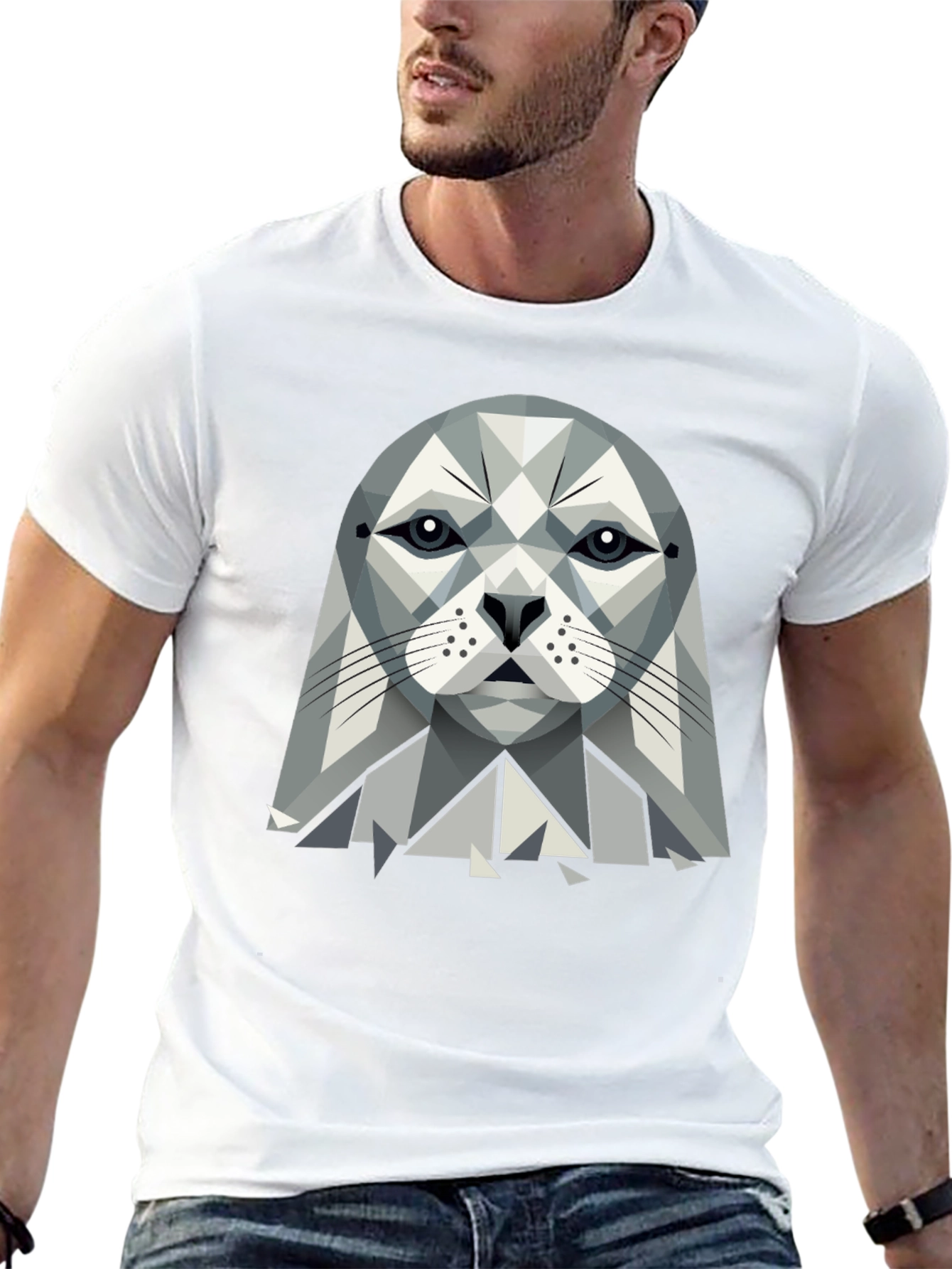 Geometric Seal T-Shirt - Modern Graphic Tee