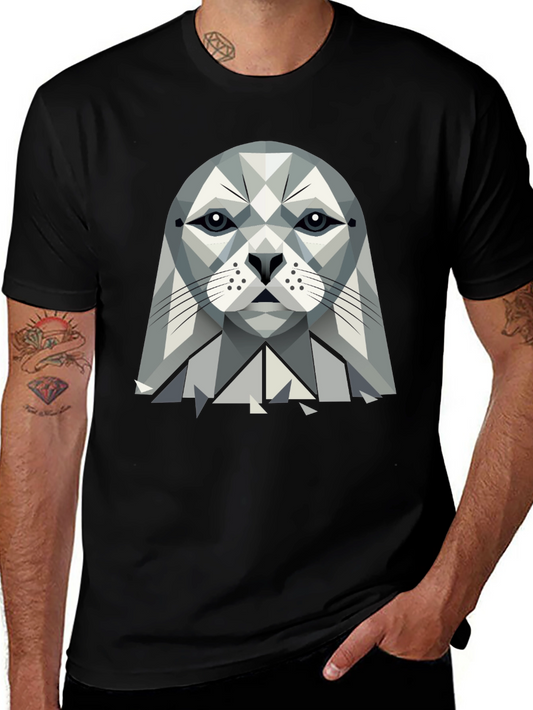 Geometric Seal T-Shirt - Modern Graphic Tee