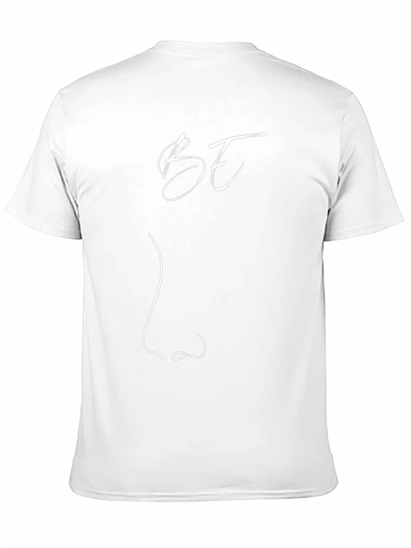 Abstract Face Line Art Black T-Shirt
