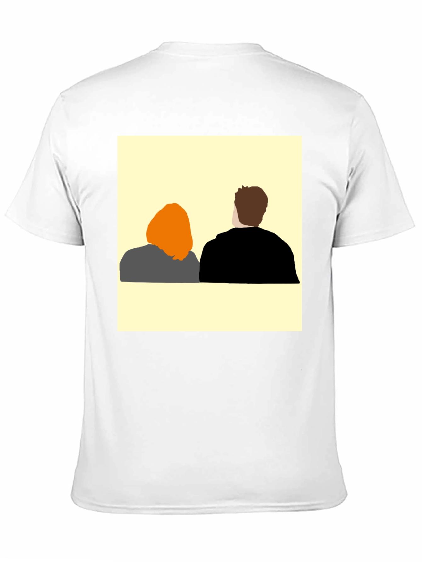 Abstract Couple T-Shirt - Black Graphic Tee