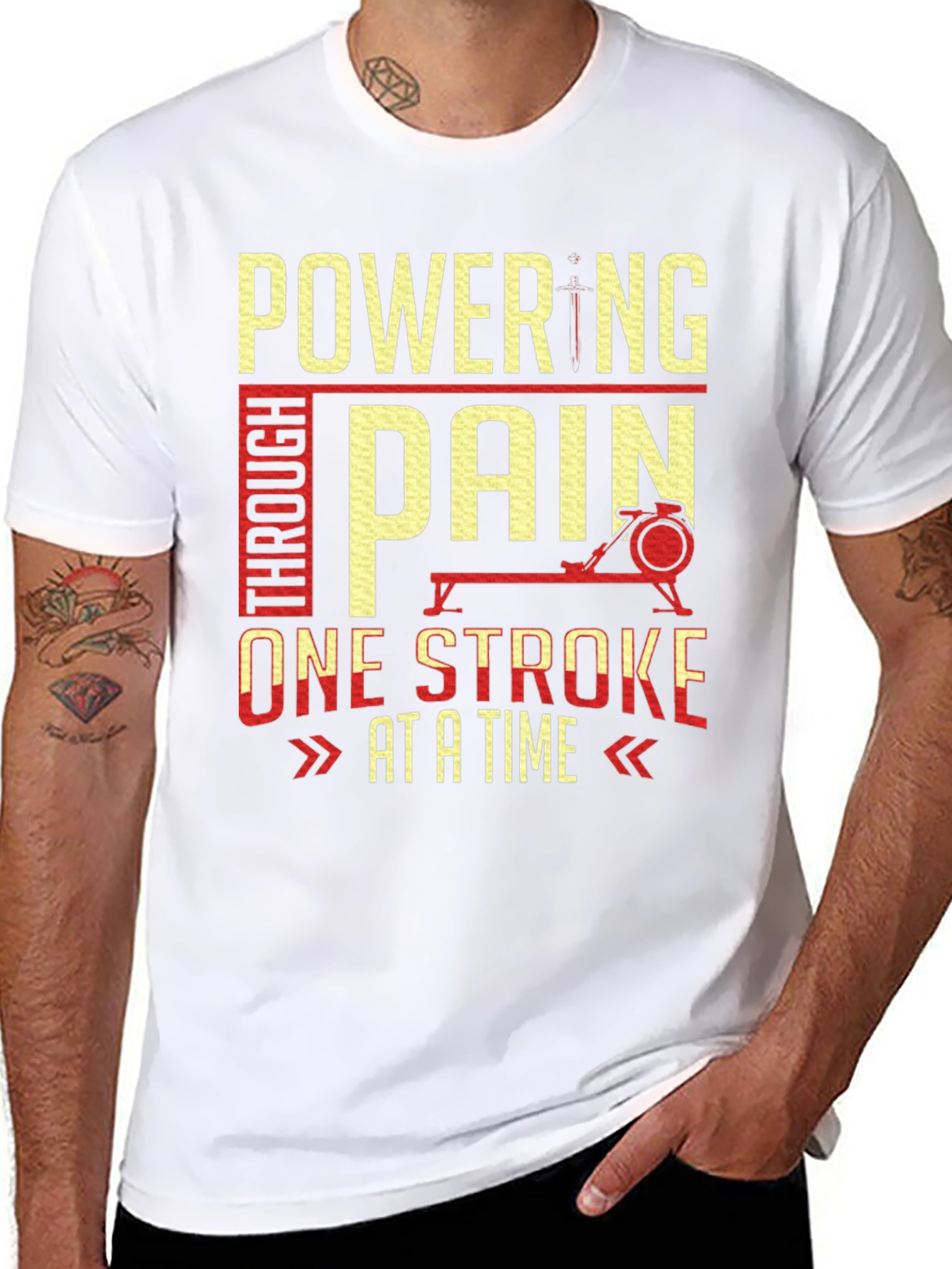 Powering Through Pain Rowing T-Shirt