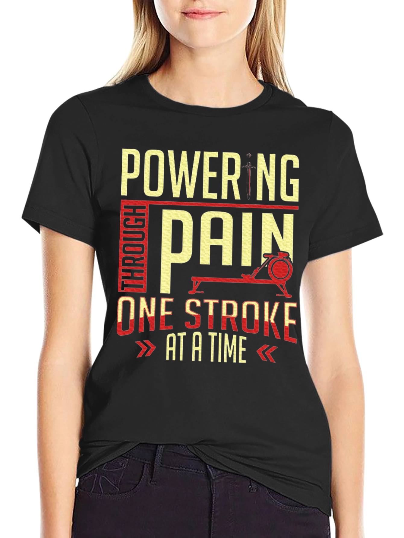 Powering Through Pain Rowing T-Shirt