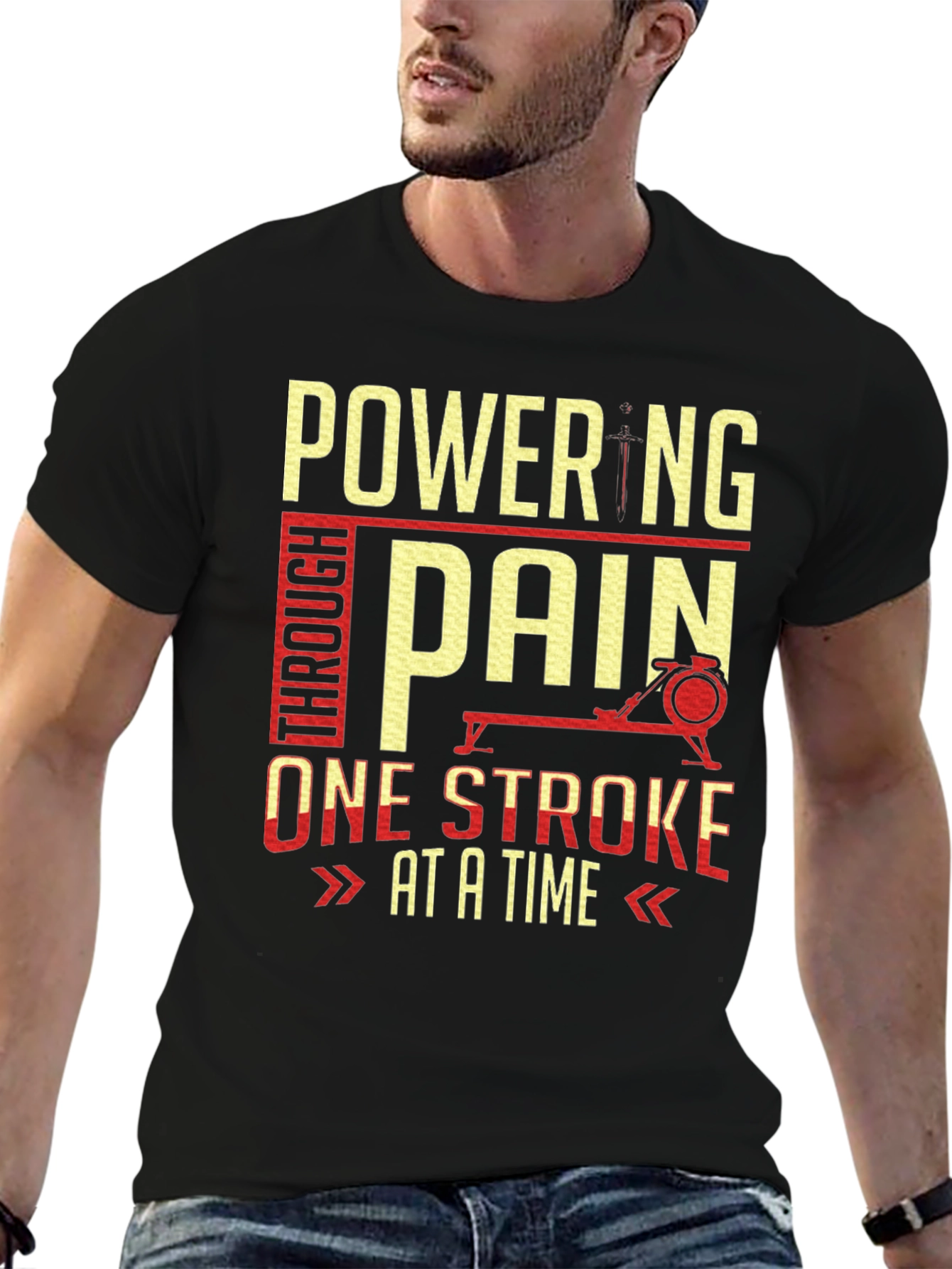 Powering Through Pain Rowing T-Shirt