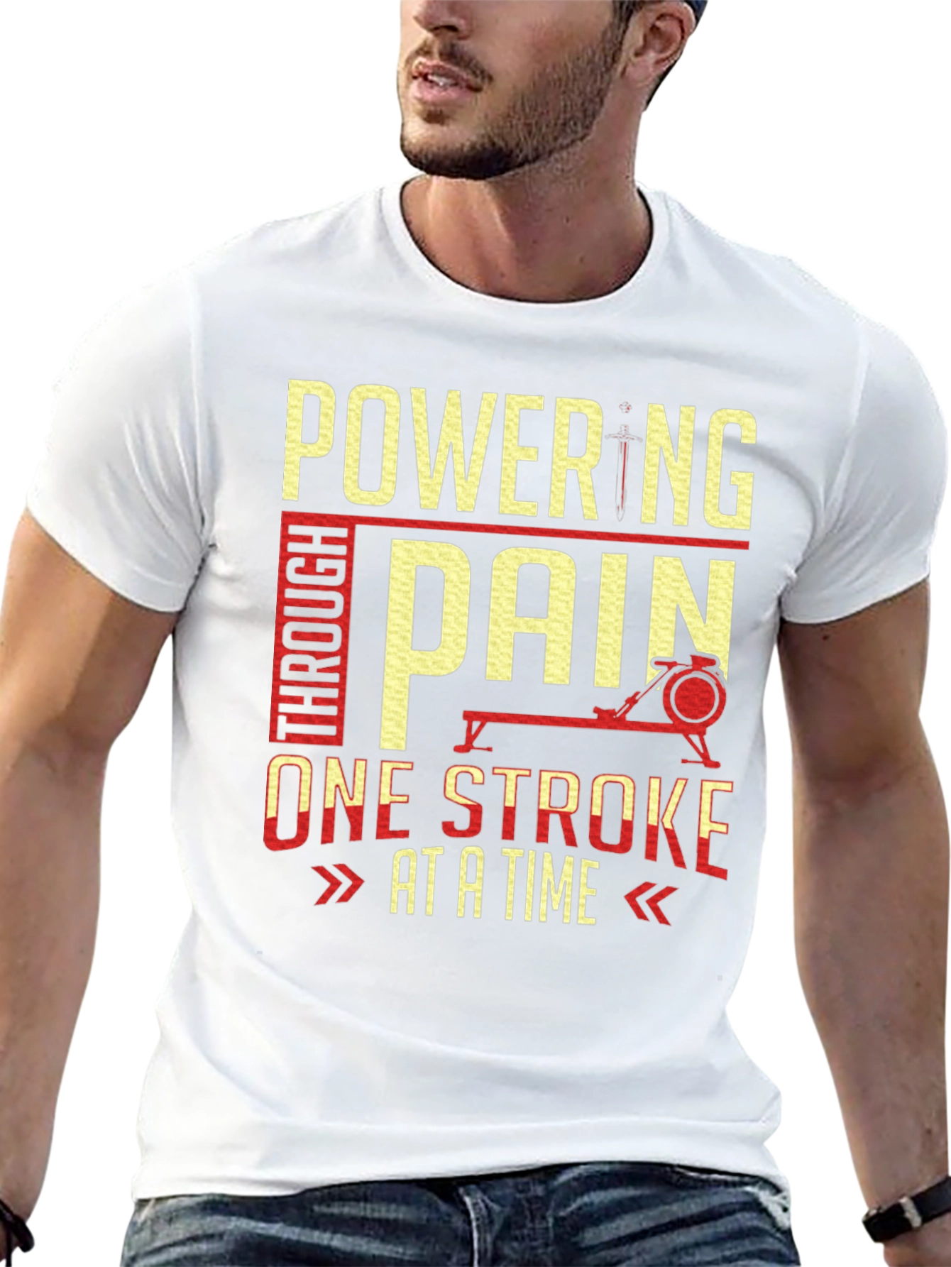 Powering Through Pain Rowing T-Shirt