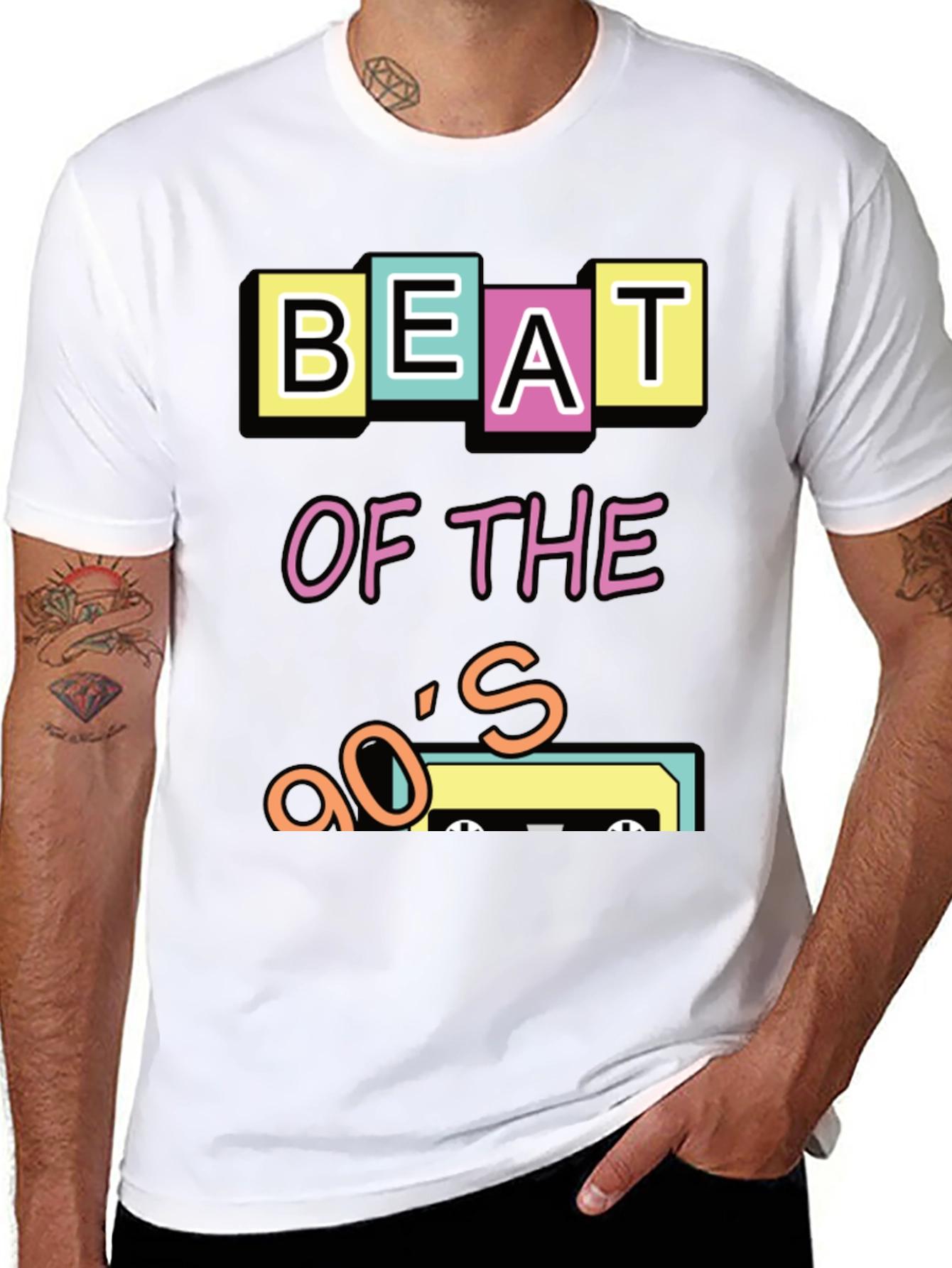 90s Beat Cassette Tape Graphic T-Shirt