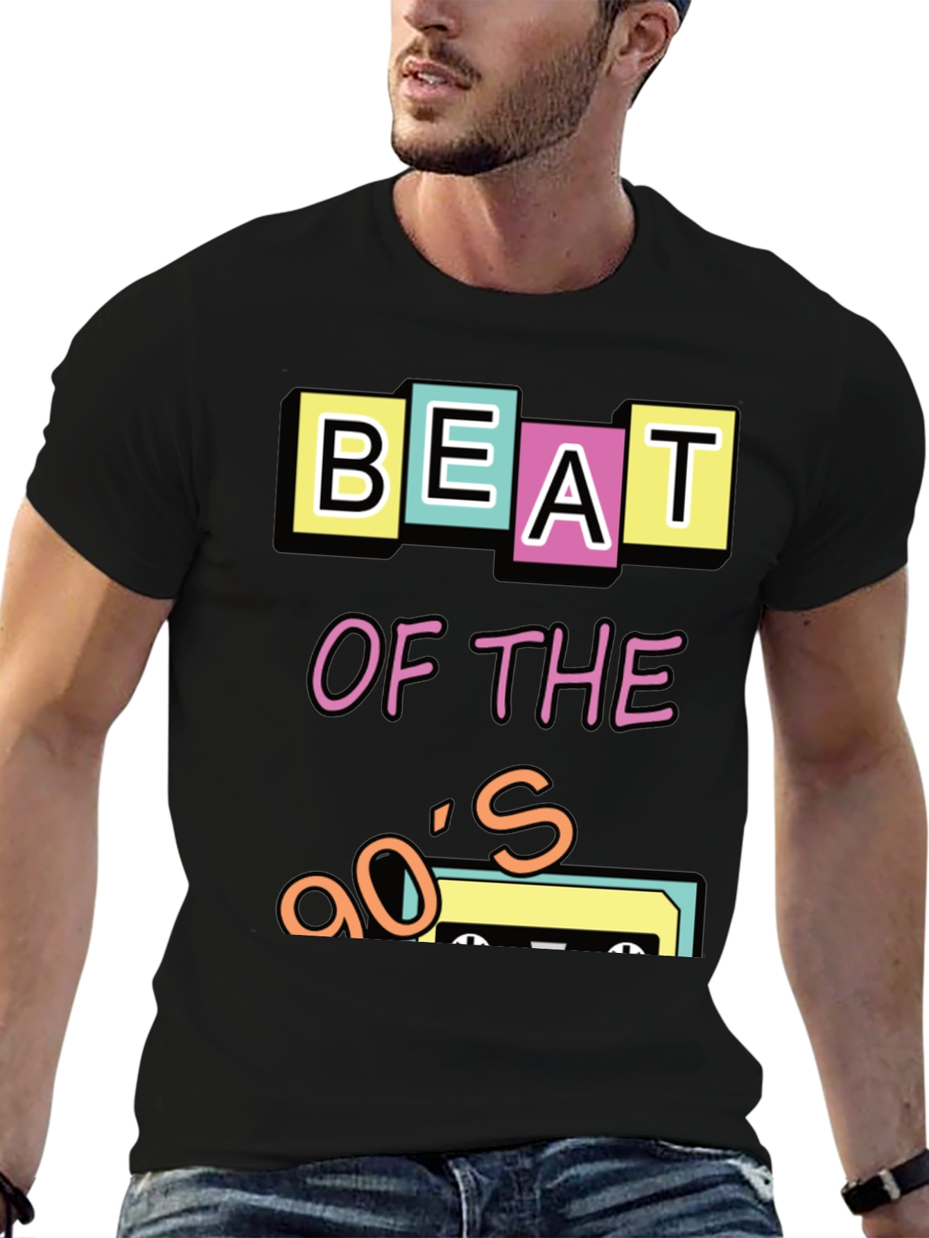 90s Beat Cassette Tape Graphic T-Shirt