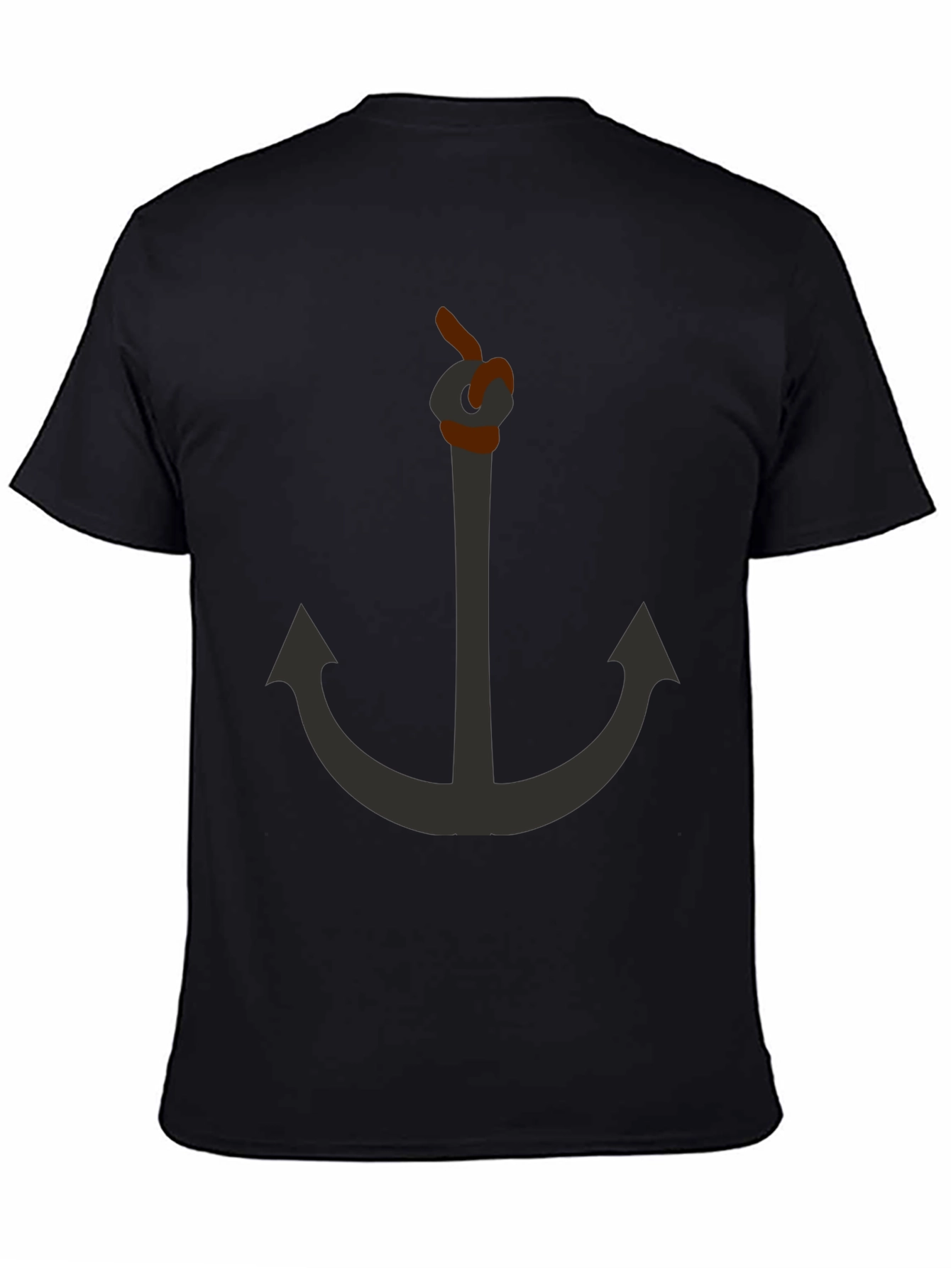 Anchor Graphic Black T-Shirt - Nautical Style