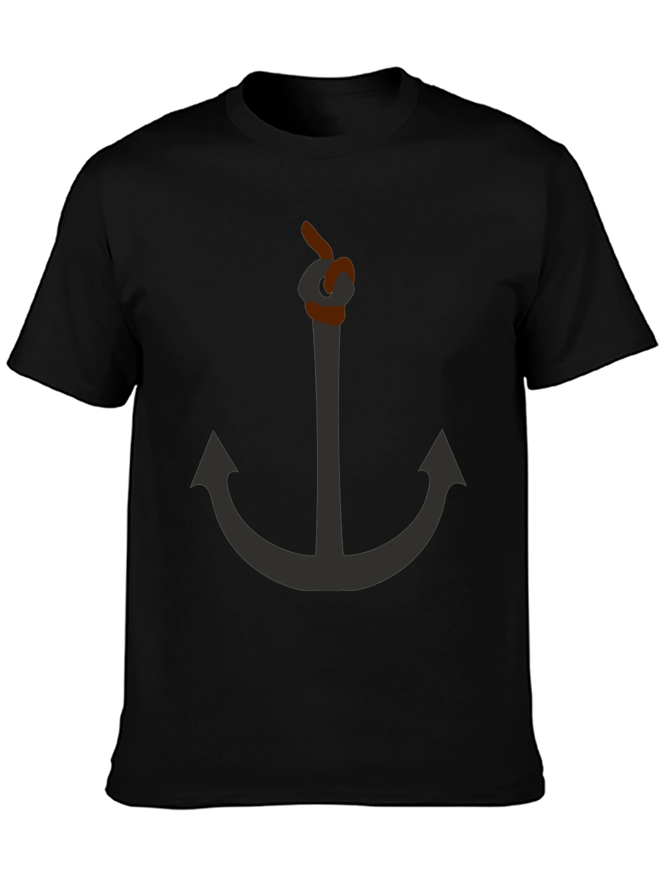 Anchor Graphic Black T-Shirt - Nautical Style