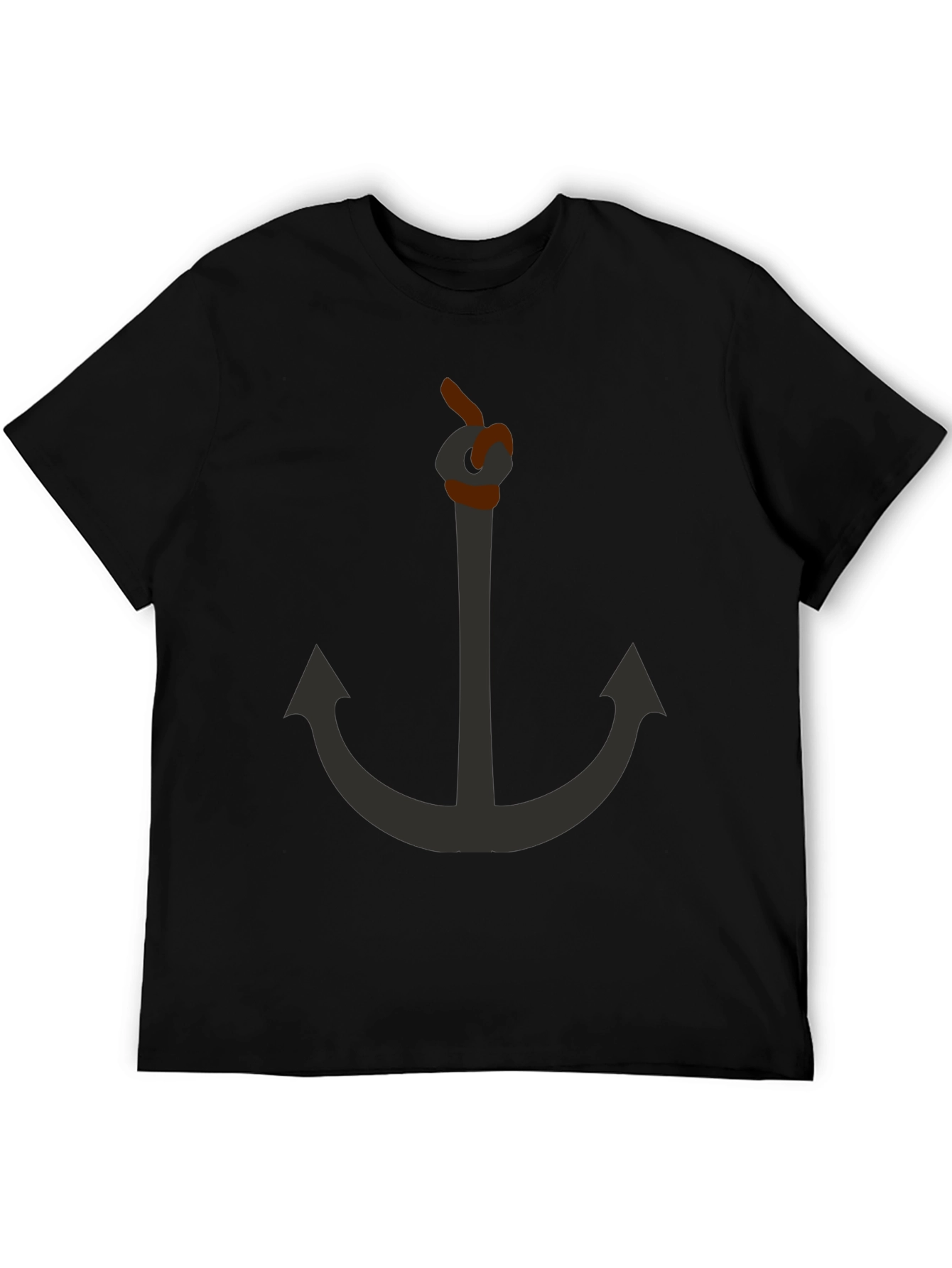 Anchor Graphic Black T-Shirt - Nautical Style