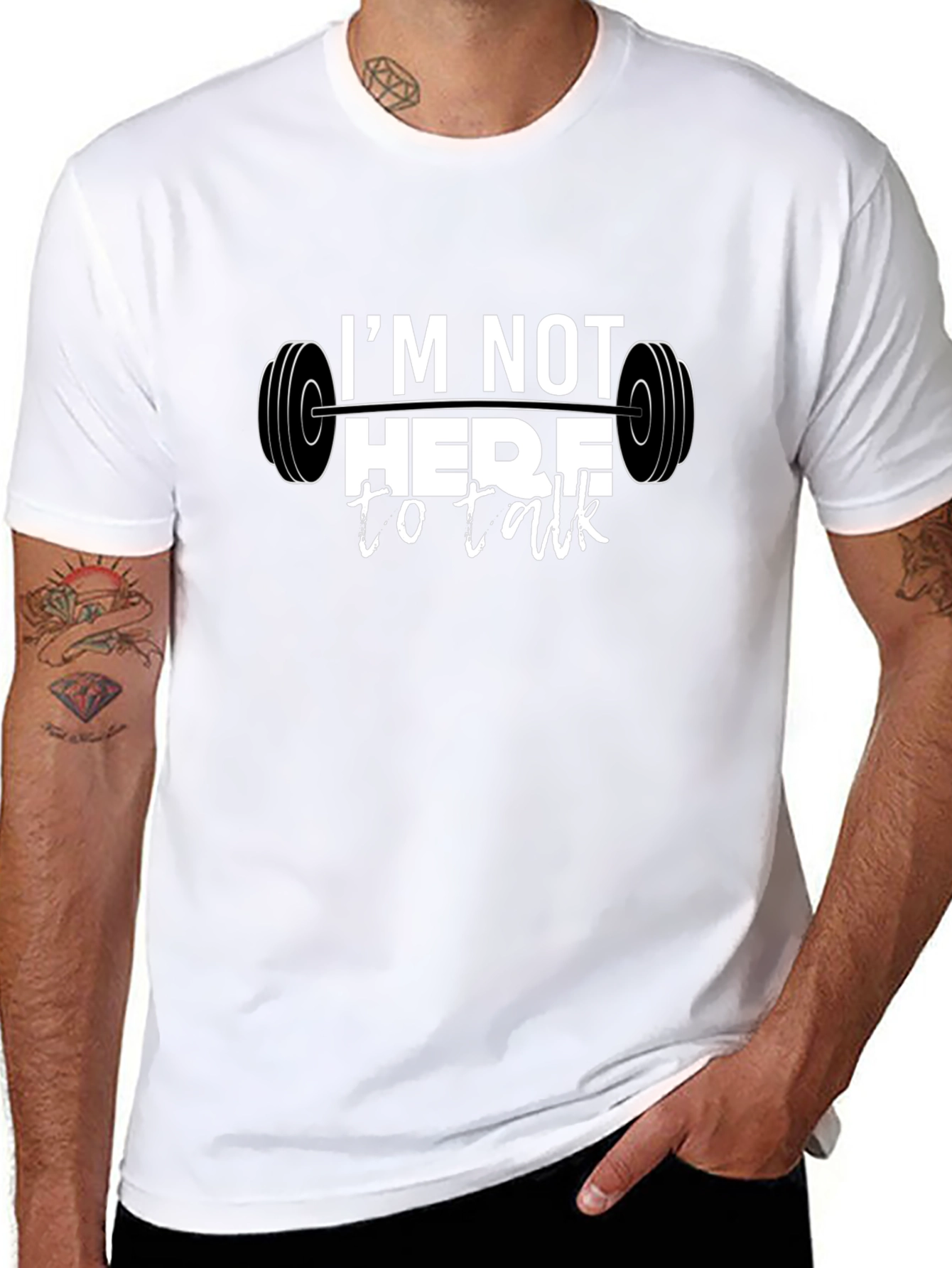 Gym Motivation T-Shirt - Im Not Here to Talk