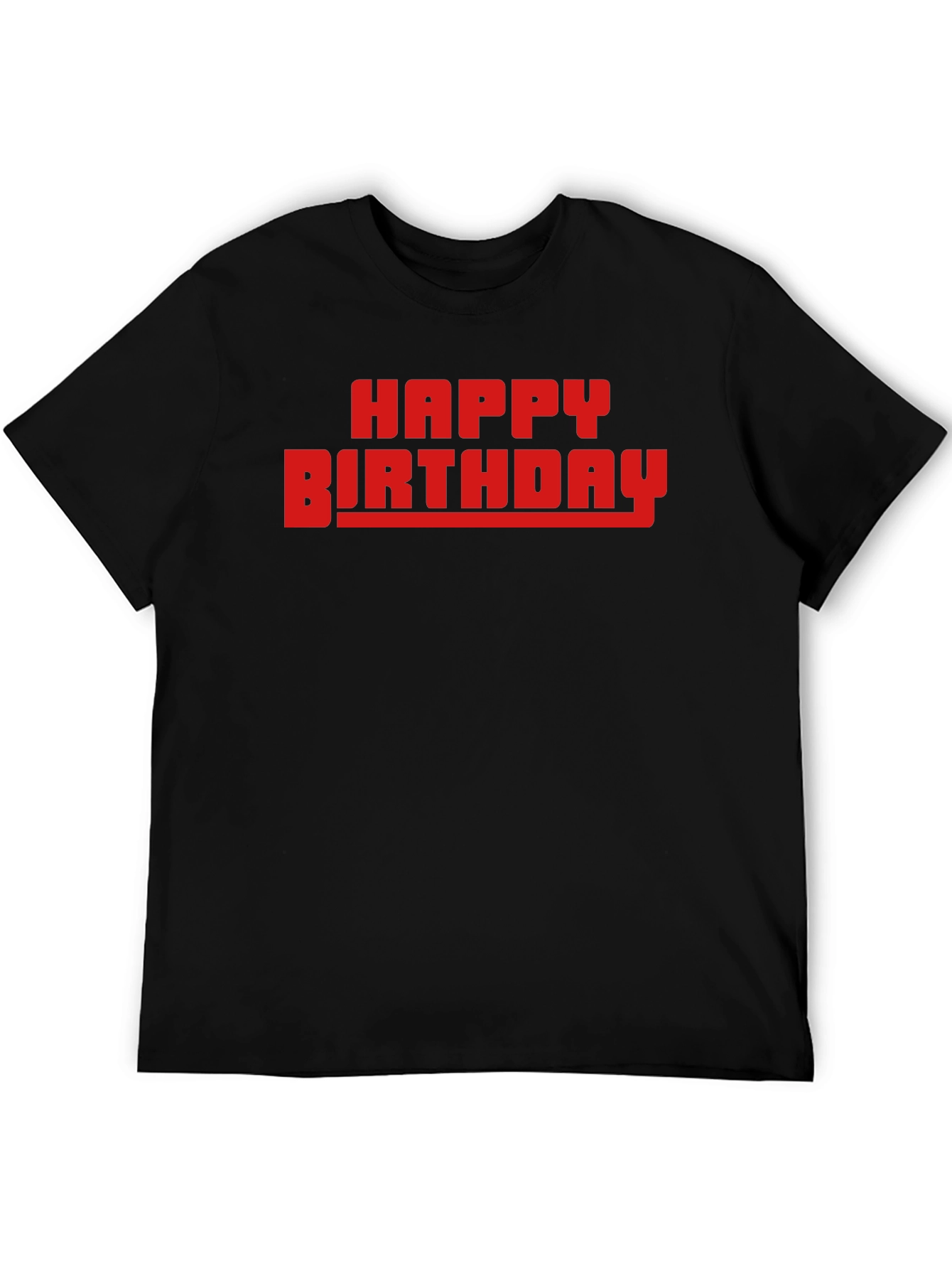 Happy Birthday Graphic T-Shirt - Black Cotton Tee