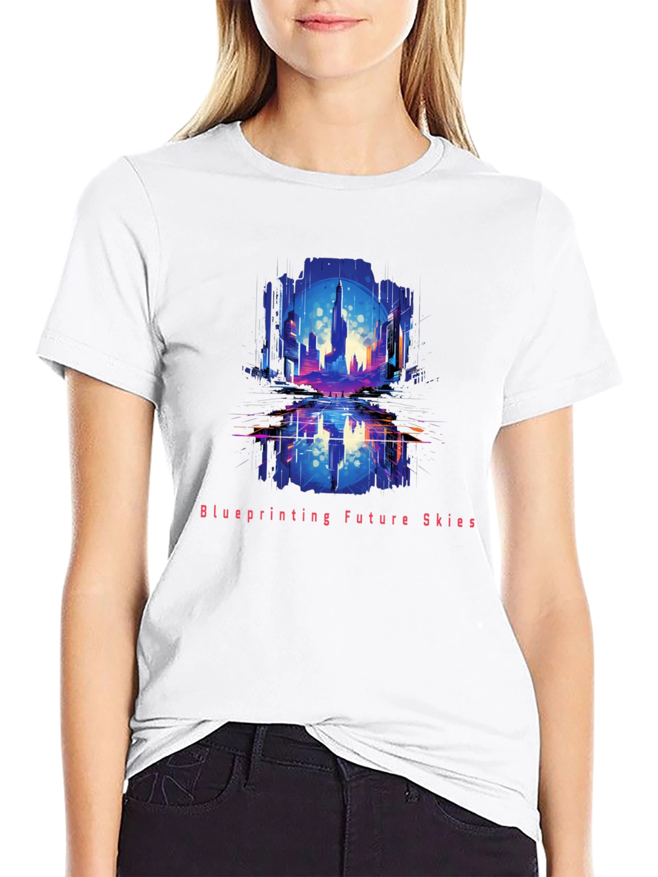 Future Skies T-Shirt - Blueprinting the Horizon