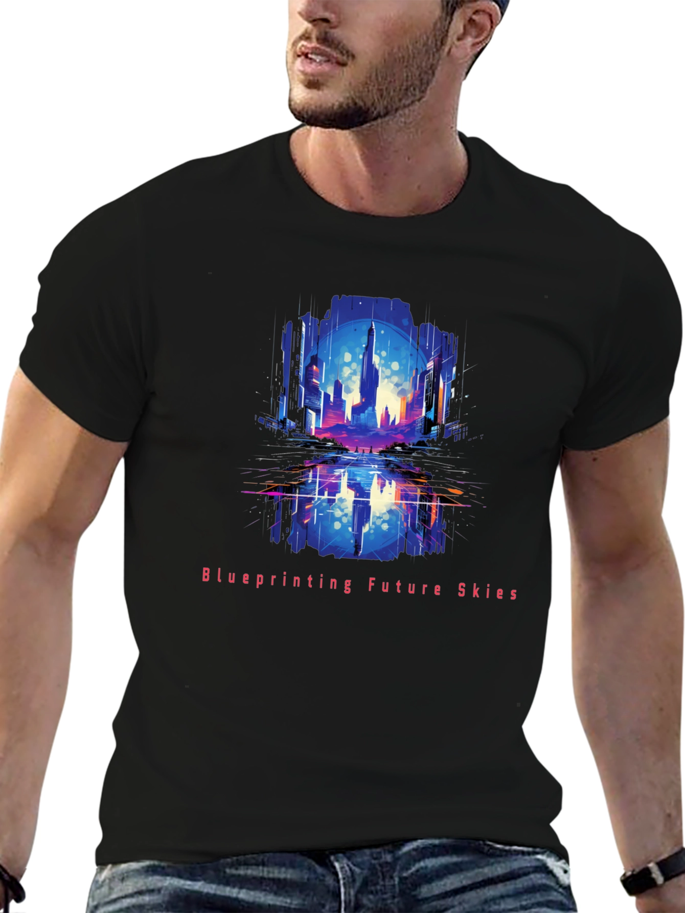 Future Skies T-Shirt - Blueprinting the Horizon