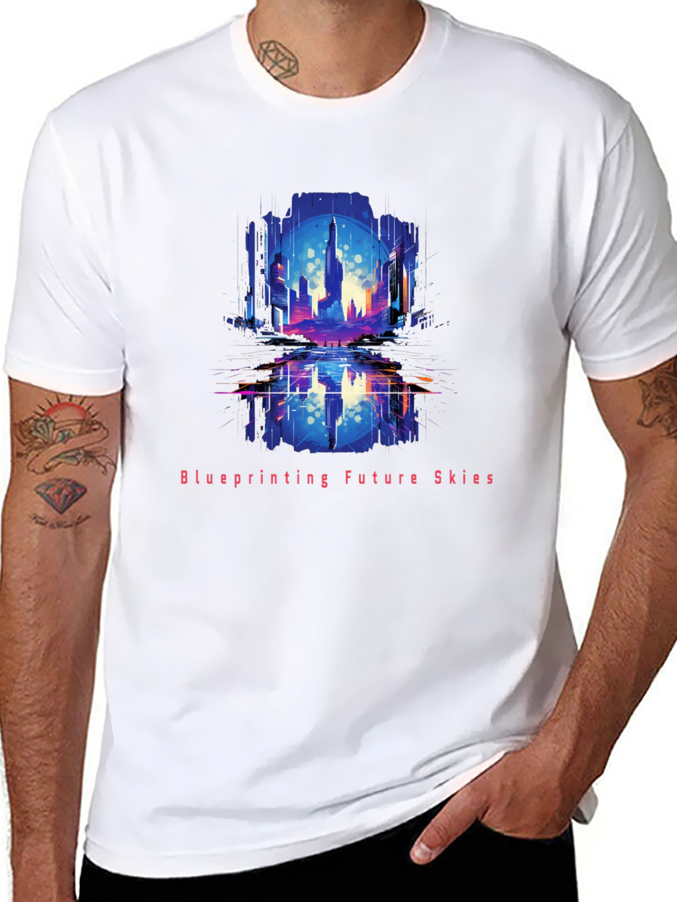 Future Skies T-Shirt - Blueprinting the Horizon