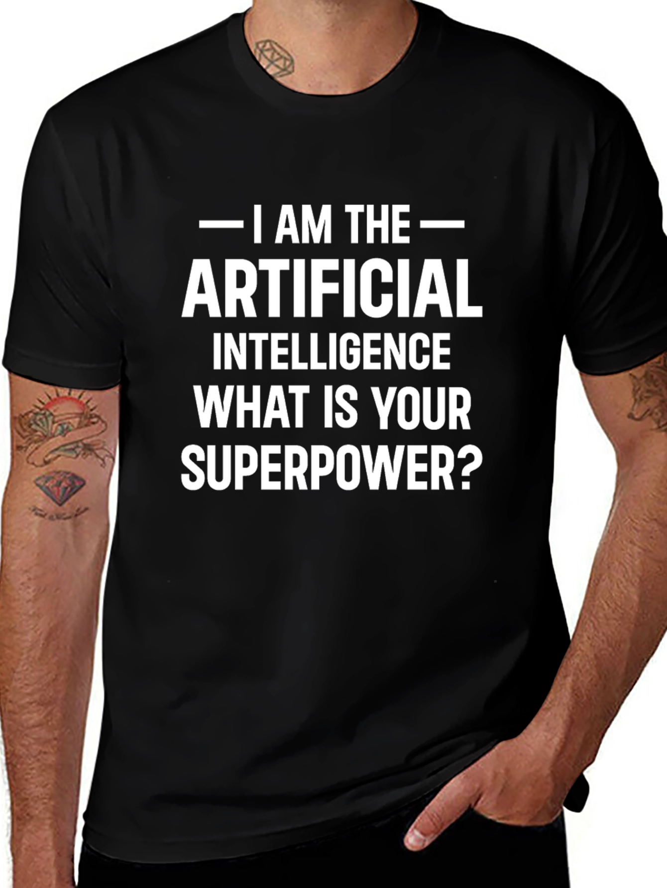 AI Superpower Graphic Tee - Funny Tech T-Shirt